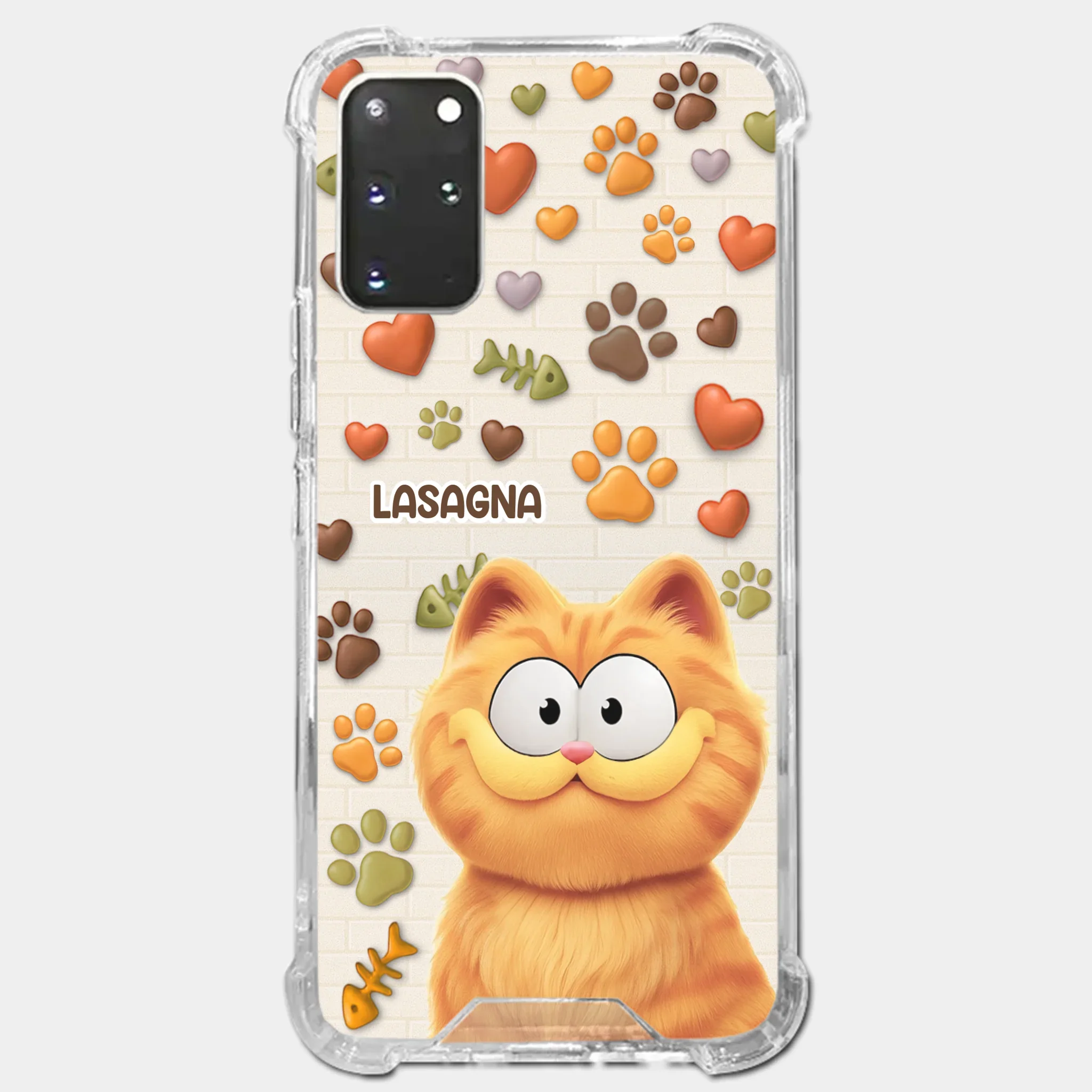 Custom 3D Inflated Effect Printed Clear Phone Case - Personalized Birthday Gifts For Cat Lovers, Cat Mom And Dad - Furry Friends Brighten Every Call