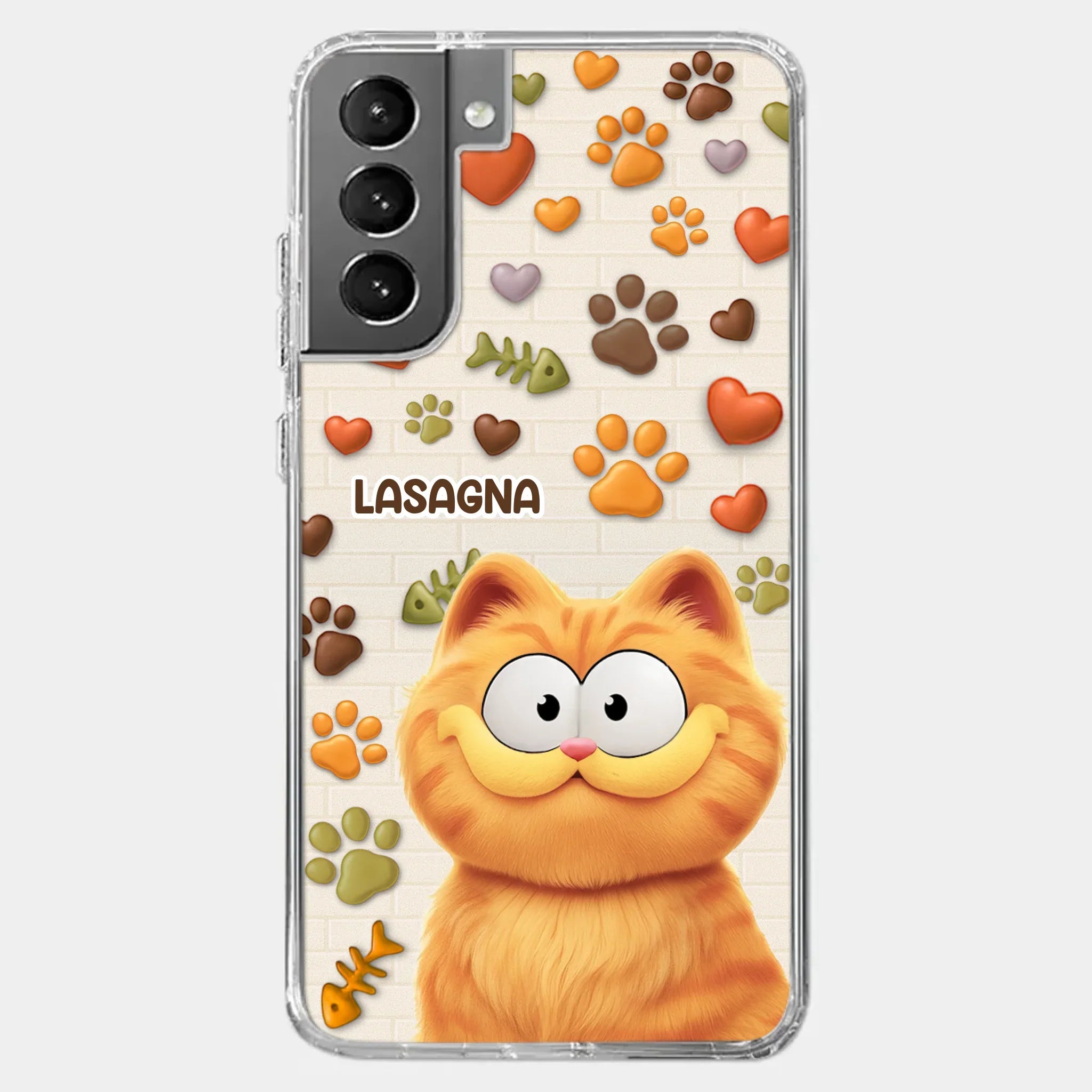 Custom 3D Inflated Effect Printed Clear Phone Case - Personalized Birthday Gifts For Cat Lovers, Cat Mom And Dad - Furry Friends Brighten Every Call