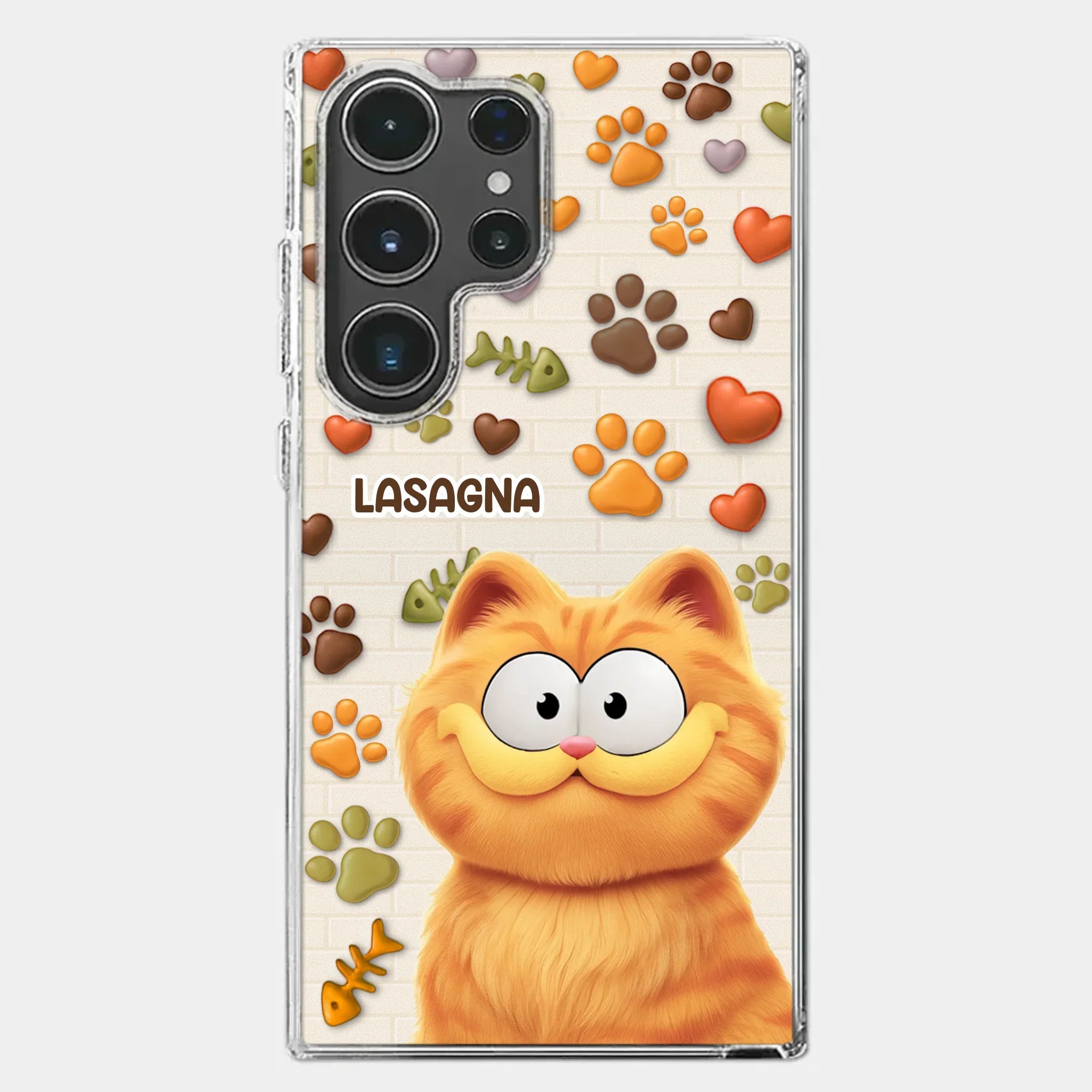 Custom 3D Inflated Effect Printed Clear Phone Case - Personalized Birthday Gifts For Cat Lovers, Cat Mom And Dad - Furry Friends Brighten Every Call