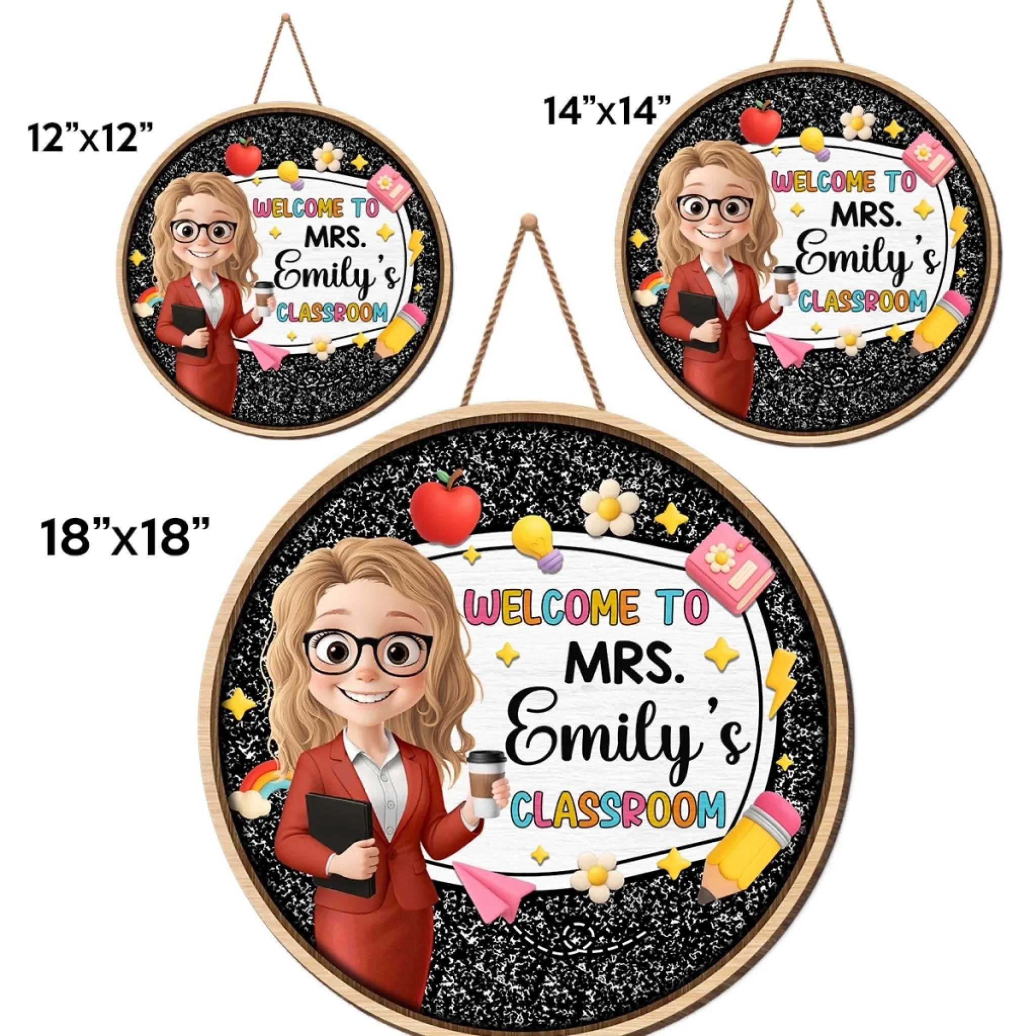 Custom Wood Sign - Personalized Back To School Gifts For Teachers - Step Inside For Classroom Adventures