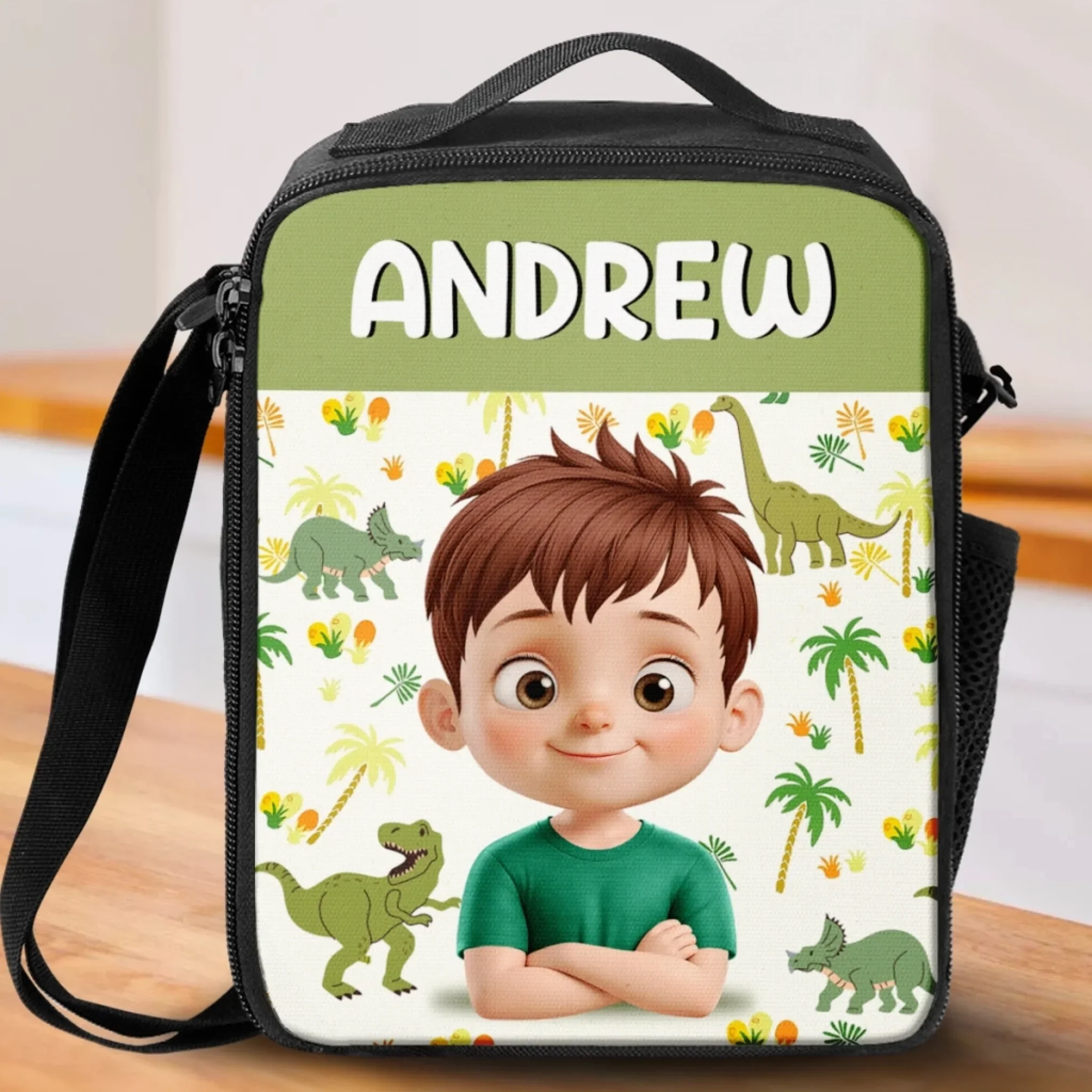 Custom Kids Lunch Bag - Personalized Back To School Gifts For Kids - Up, Up, And Learning Away