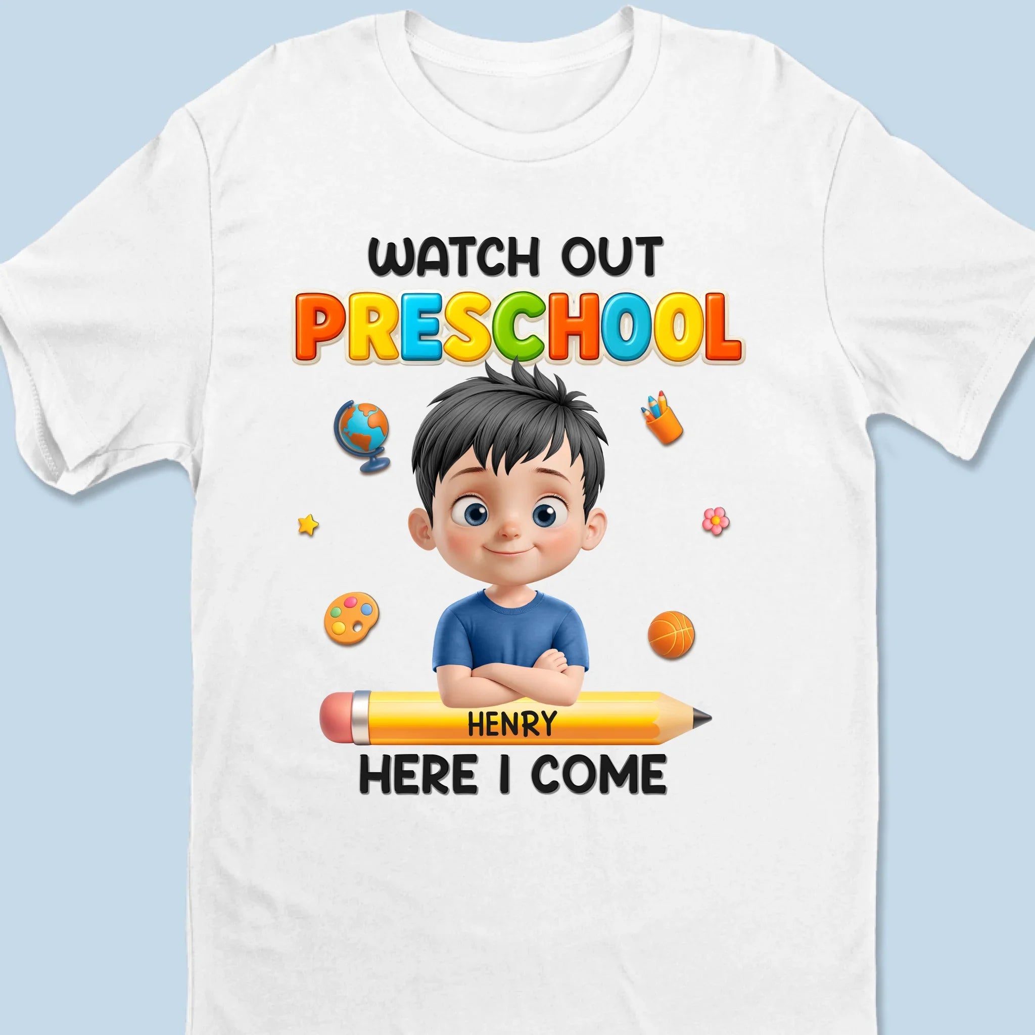 Custom Kids T-shirt - Personalized Back To School Gifts For Kids - Smart, Strong, And Curious