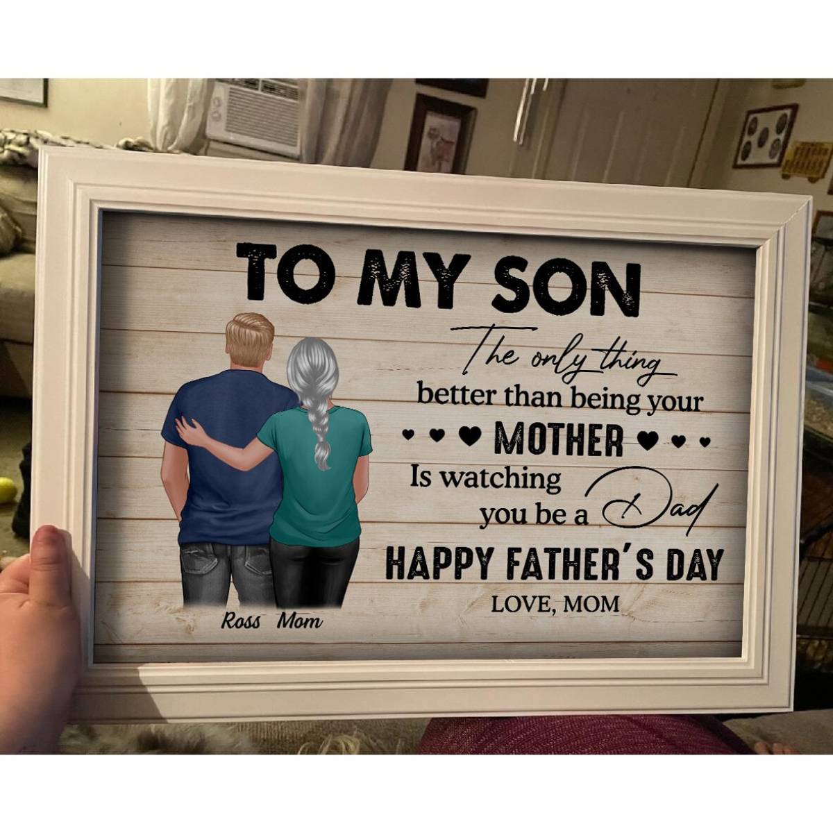From Mom To Son Watching You Be A Dad - Personalized Poster - Gift For Son