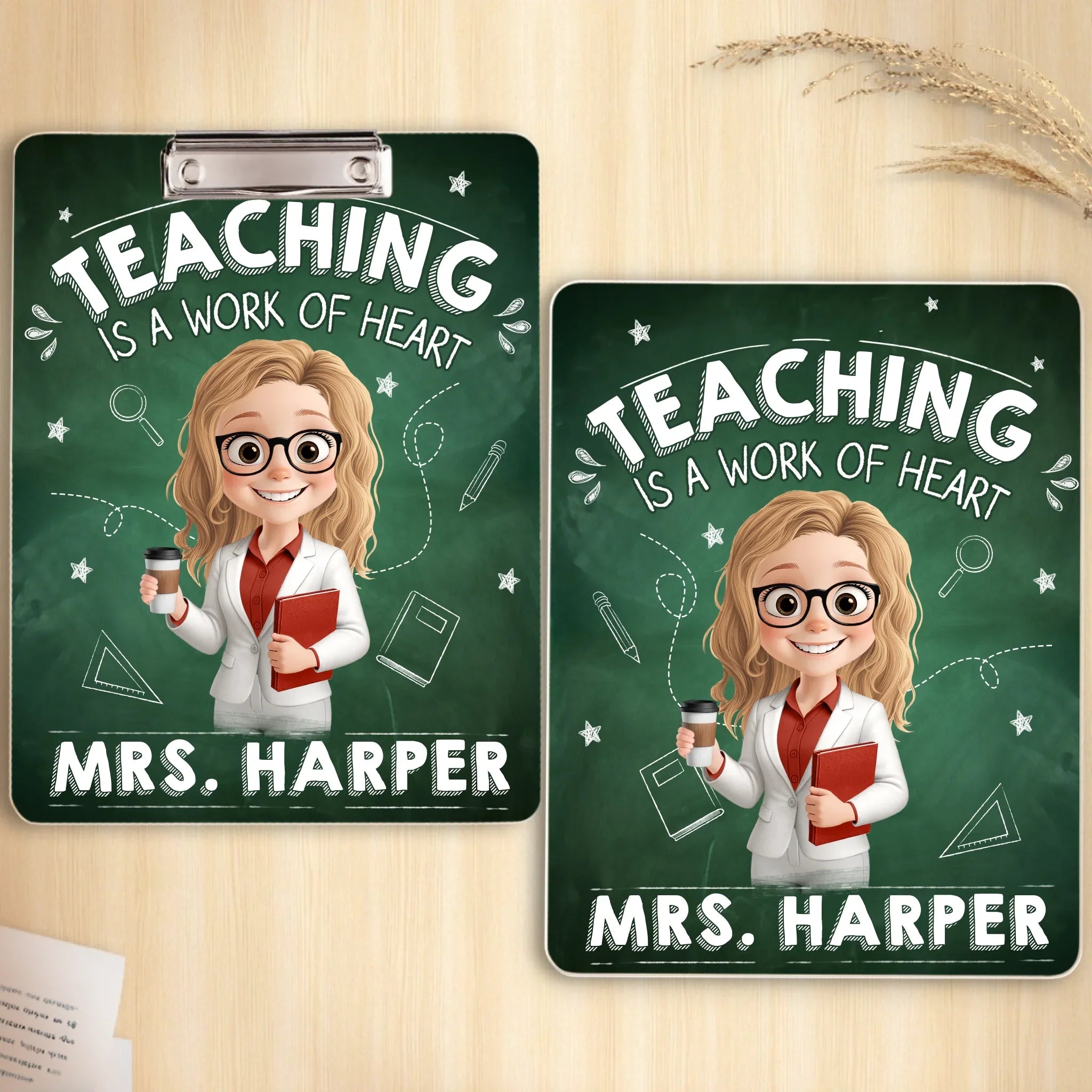 Custom Classroom Decor Printed Acrylic Clipboard - Personalized Back To School Gifts For Teachers - Making A Difference Daily