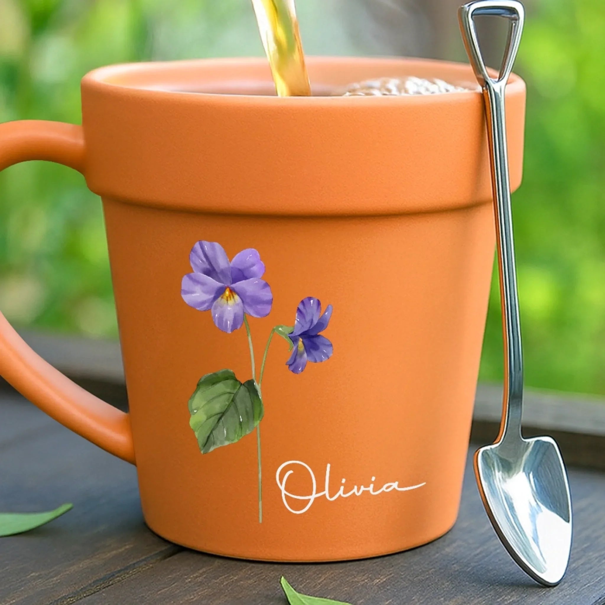 Custom Plant Pot Ceramic Mug - Personalized Garden Gifts For Gardeners, Best Friends, Family - Grow With Love - Flower Pot Mug
