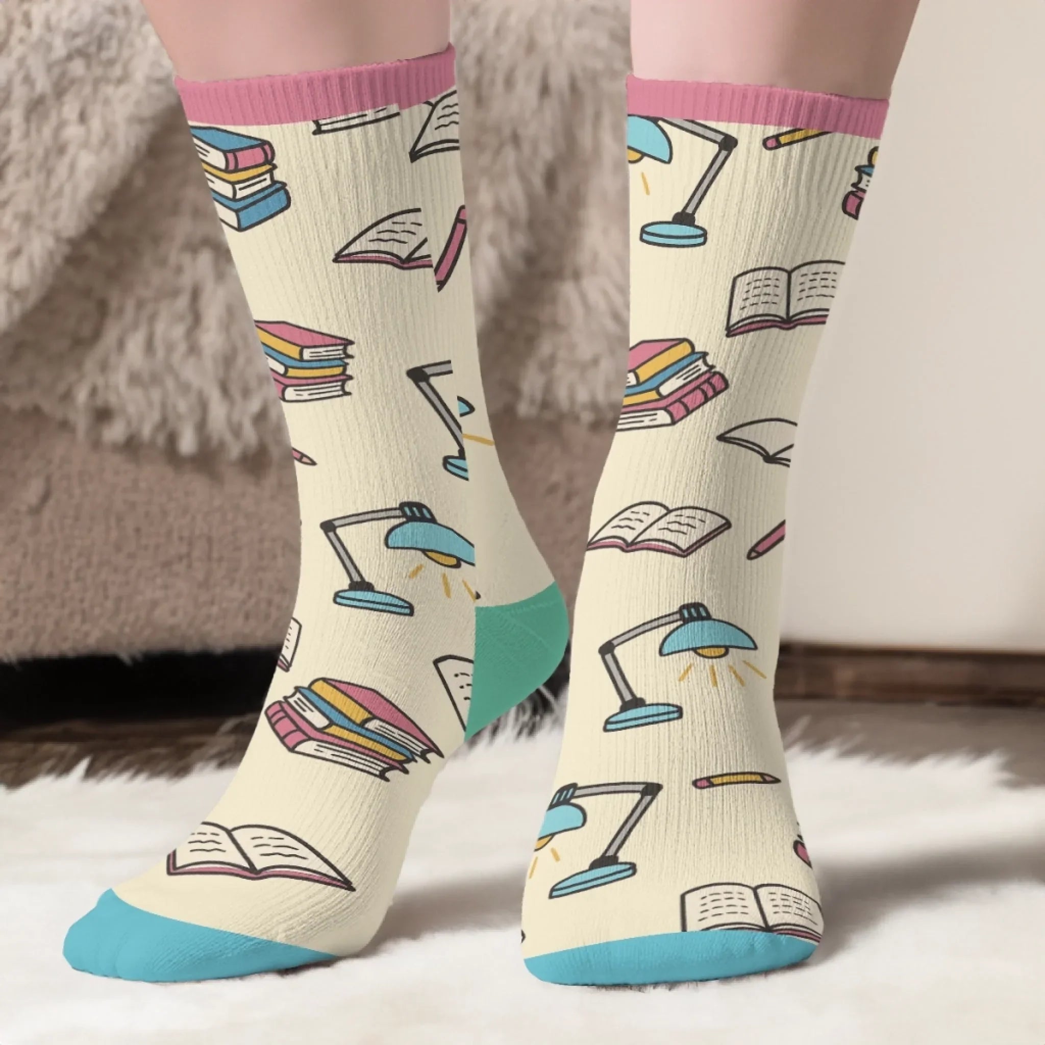 Custom Crew Socks - Personalized Bookish Gifts For Book Lovers, Bookworms, Readers - Readers Gonna Read