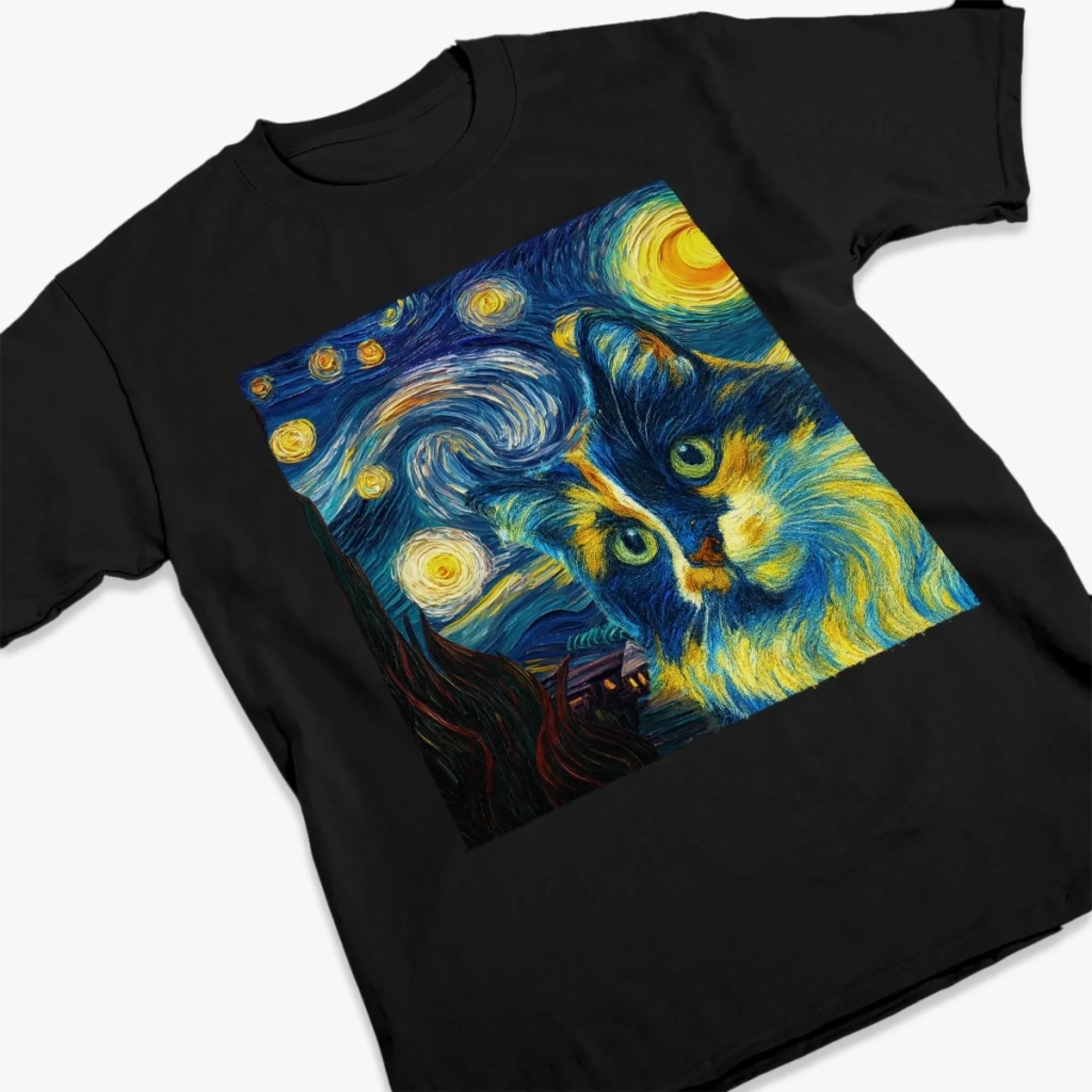 Custom Photo Unisex T-shirt, Premium T-shirt, Hoodie - Personalized Birthday Gifts For Dog Cat Lovers, Dog Dad And Mom, Cat Owners - Whiskers In A Whirl Of Stars