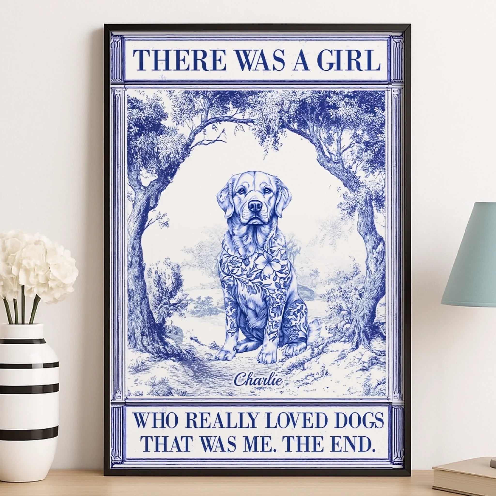 Custom Vertical Poster - Personalized Birthday Gifts For Dog Lovers, Dog Dad And Mom - Crazy Dog Lady