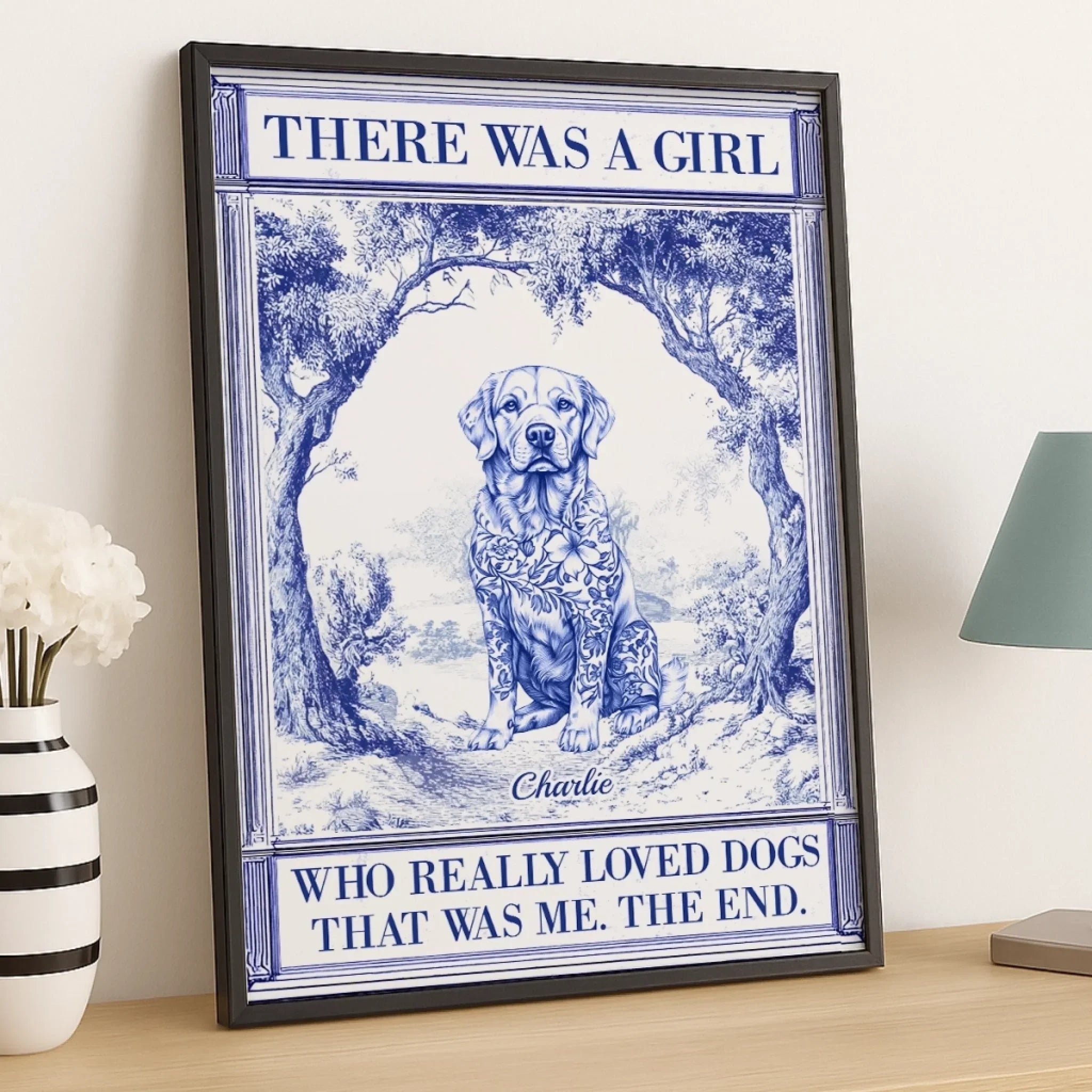 Custom Vertical Poster - Personalized Birthday Gifts For Dog Lovers, Dog Dad And Mom - Crazy Dog Lady