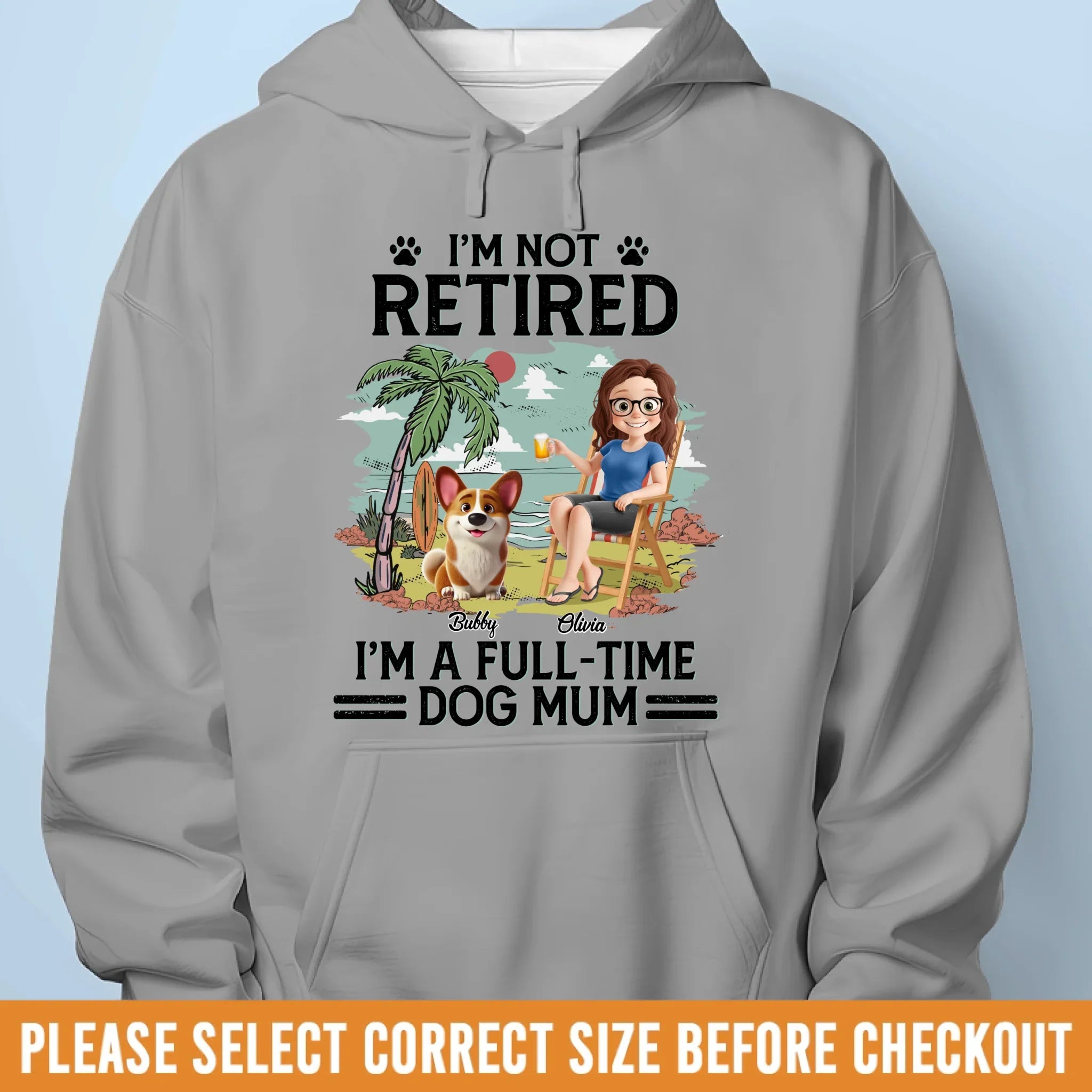 Custom Unisex T-shirt, Premium T-shirt, Hoodie - Personalized Retirement Gifts For Women, Men, Dog Dad And Mom - Not Retired Just Dog Mom Mode