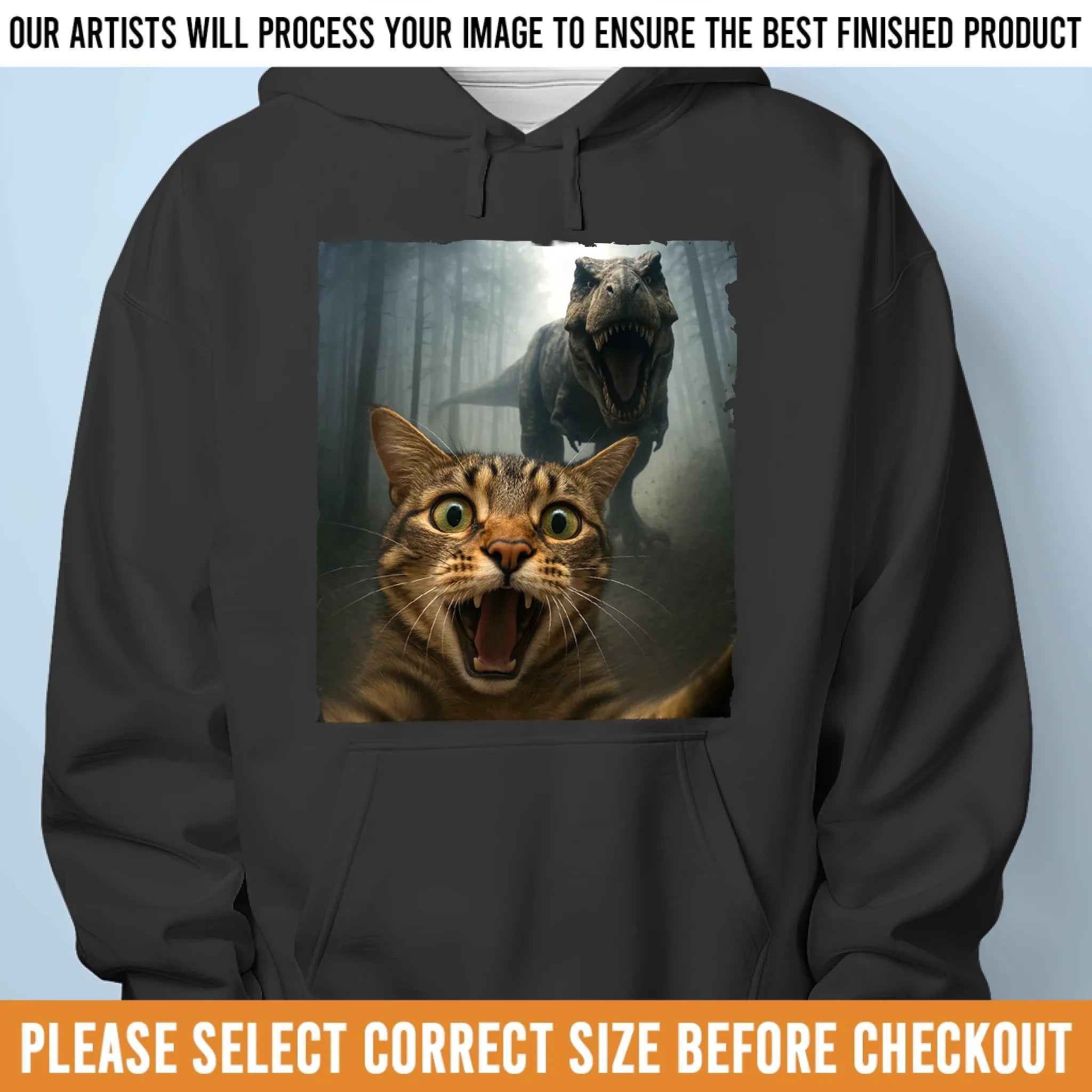 Custom Photo Unisex T-shirt, Premium T-shirt, Hoodie - Personalized Birthday Gifts For Dog Cat Lovers, Dog Dad And Mom, Cat Owners - Living That Dino Danger Life