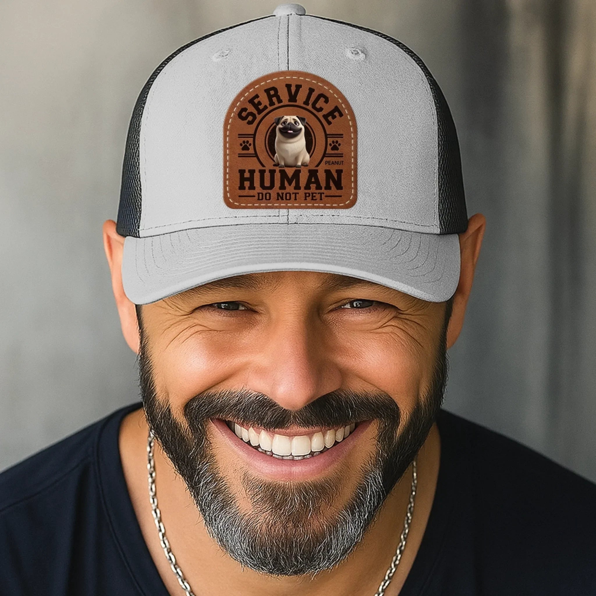 Custom Shaped Leather Patch Hat - Personalized Birthday Gifts For Dog Lovers, Dog Dad And Mom - Proud Dog Dad