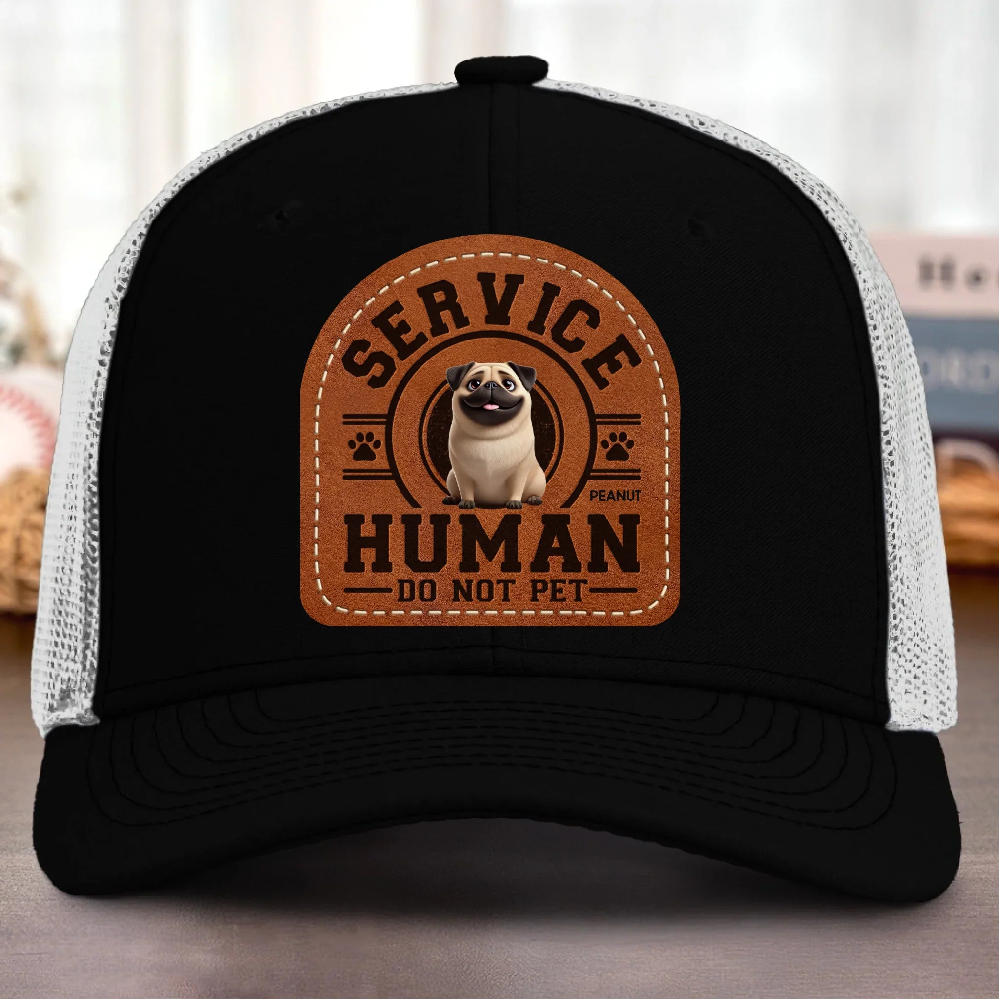 Custom Shaped Leather Patch Hat - Personalized Birthday Gifts For Dog Lovers, Dog Dad And Mom - Proud Dog Dad