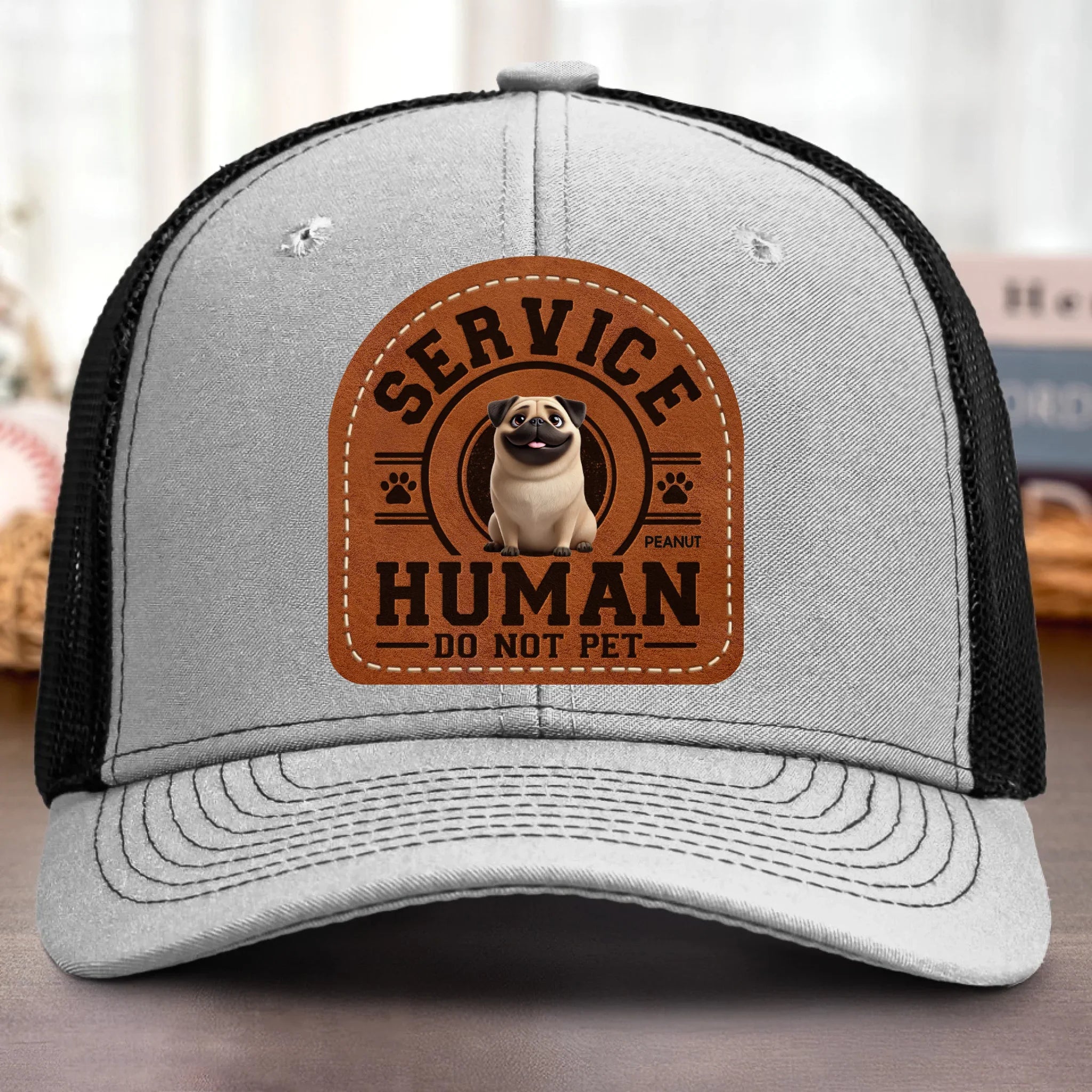 Custom Shaped Leather Patch Hat - Personalized Birthday Gifts For Dog Lovers, Dog Dad And Mom - Proud Dog Dad