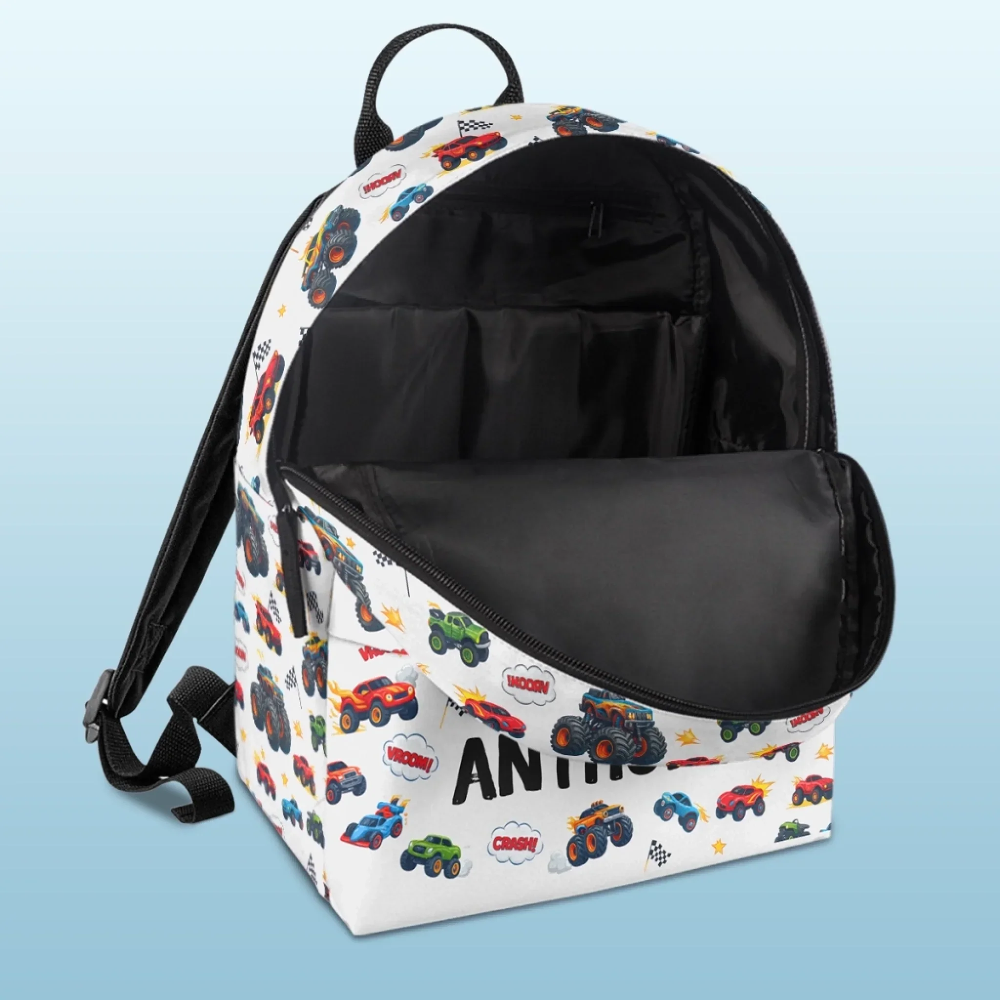 Custom Kids Backpack - Personalized Back To School Gifts For Kids - Big Wheels Bigger Dreams