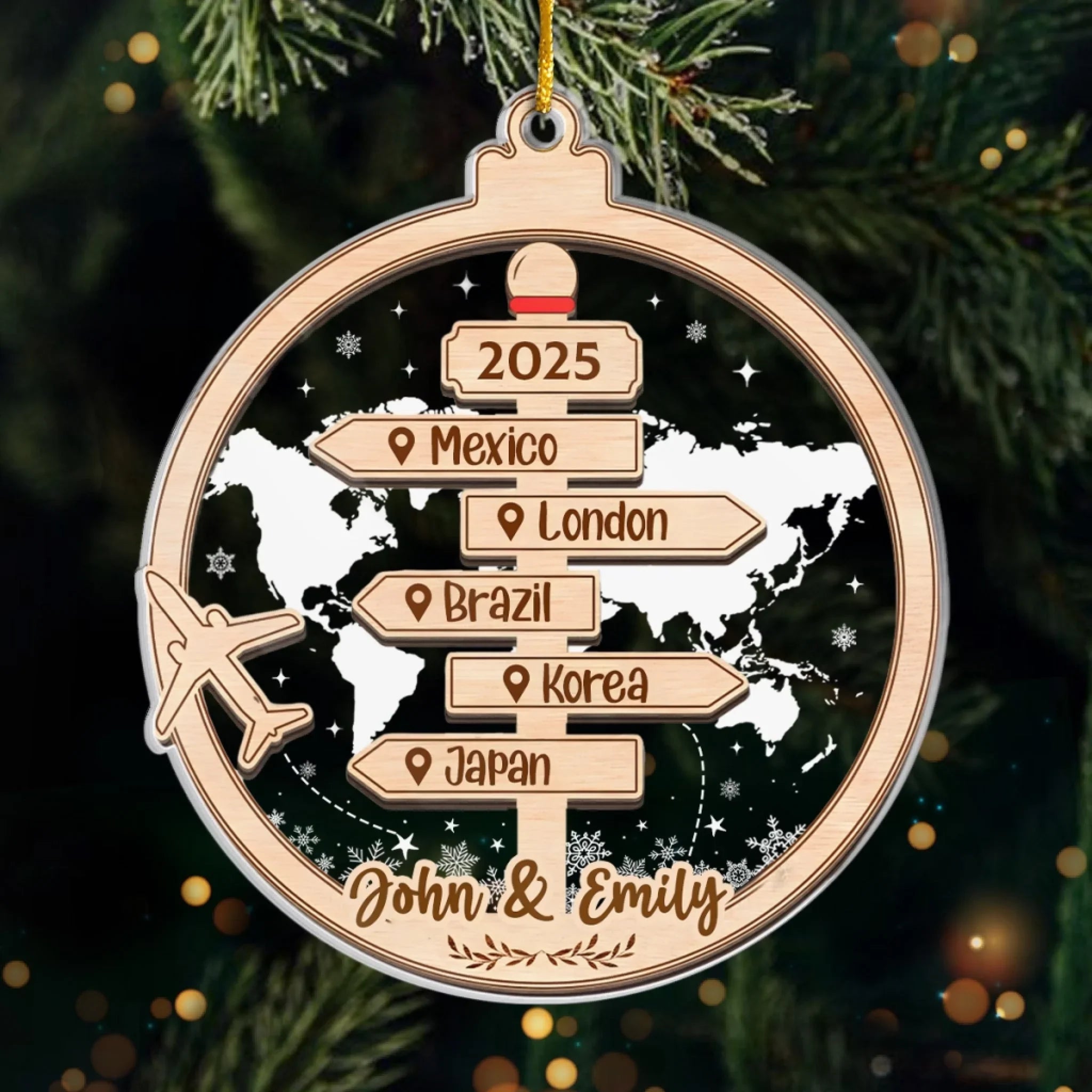 Adventure Is Worthwhile - Travel Personalized Custom Ornament - Acrylic Custom Shaped - Christmas Gift For Family Members, Gift For Adventure Travel Lovers