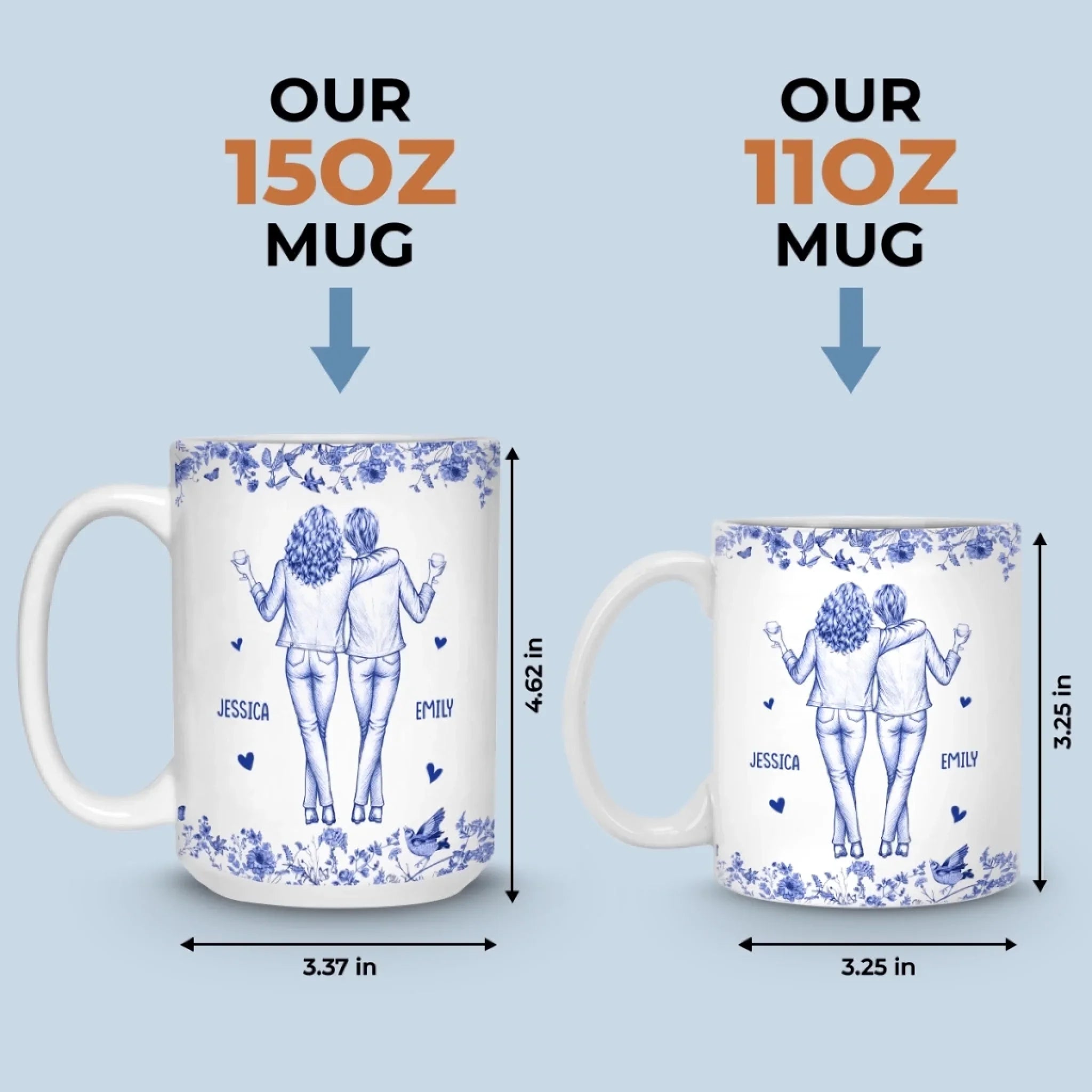 Custom Mug - Personalized Best Friend Birthday Gifts For Women - Living The Bestie Life