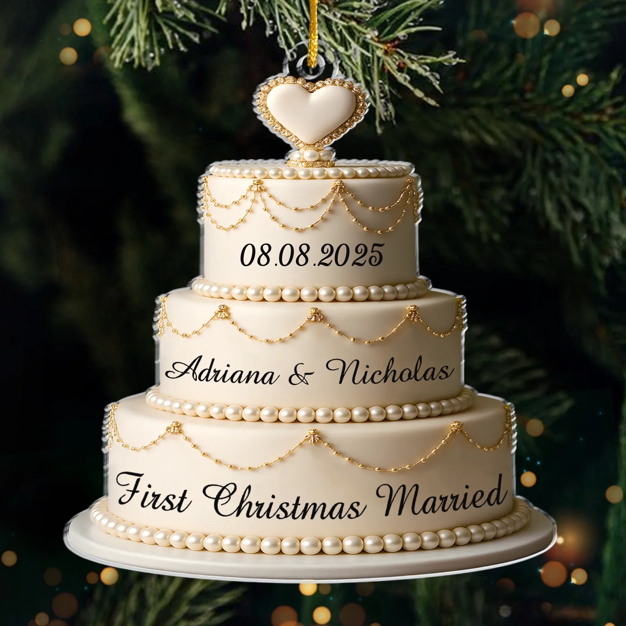 Custom Acrylic Ornament - Personalized Anniversary Christmas Wedding Gifts For Husband And Wife, Him And Her - Our Love Story, Freshly Baked