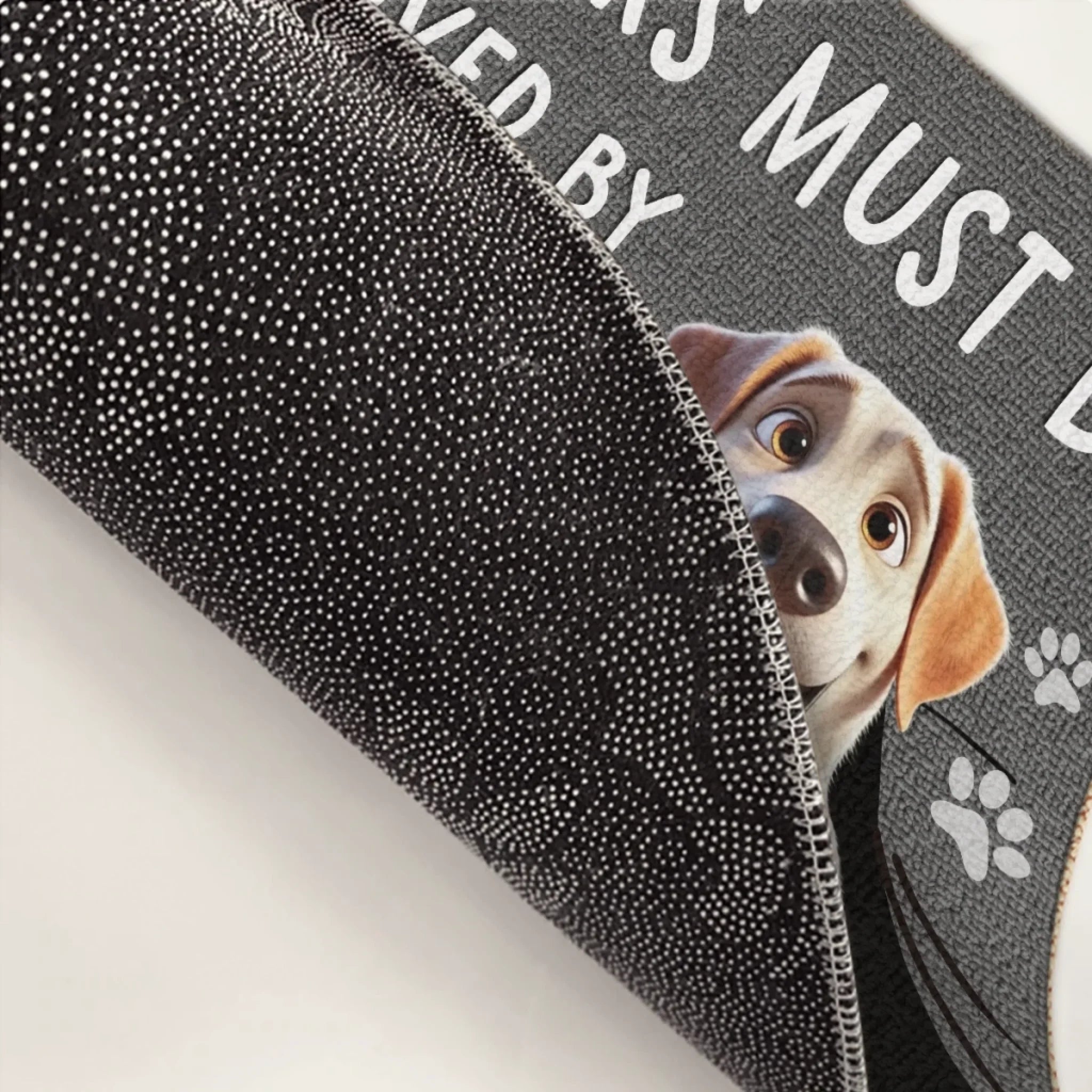 Custom Home Decor Decorative Mat - Personalized Birthday Gifts For Dog Lovers, Dog Dad And Mom - The Real Bosses Live Here