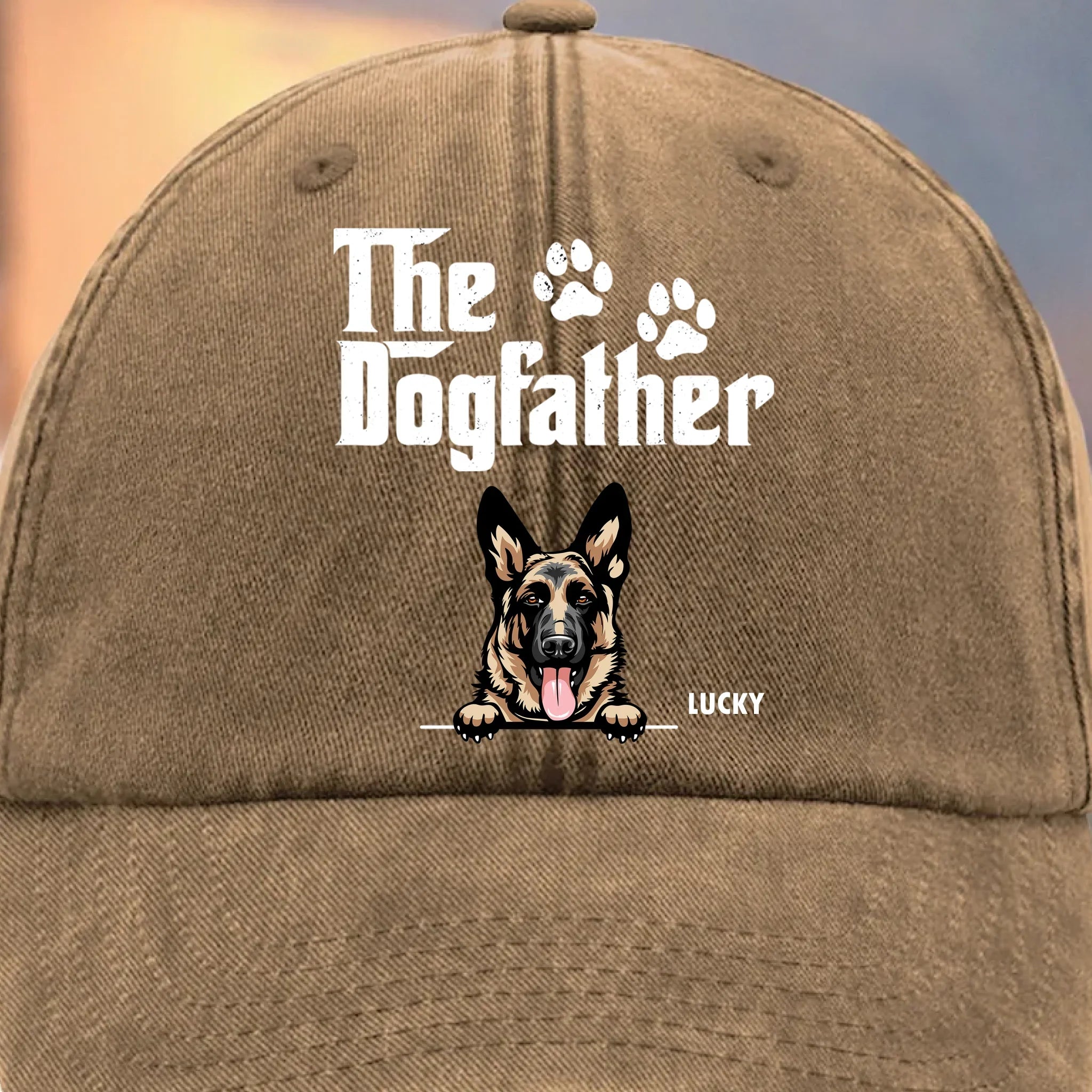 Officially Owned By A Dog - Dog Personalized Custom Vintage Washed Denim Baseball Cap - Father's Day, Gift For Dad, Pet Owners, Pet Lovers