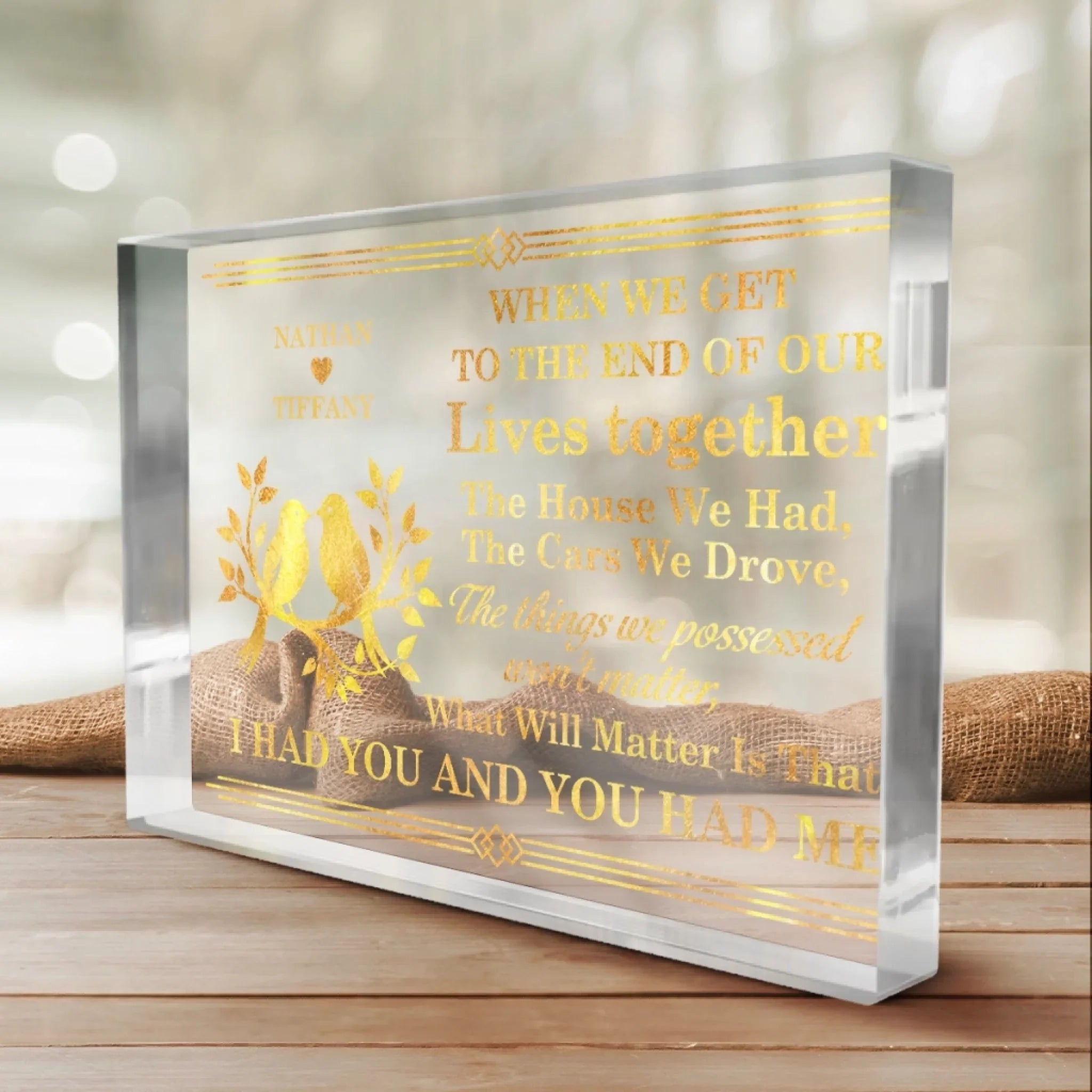 Custom Rectangle Shaped Acrylic Plaque - Personalized Anniversary Wedding Gifts For Husband And Wife, Him And Her - Our Love, Our Legacy