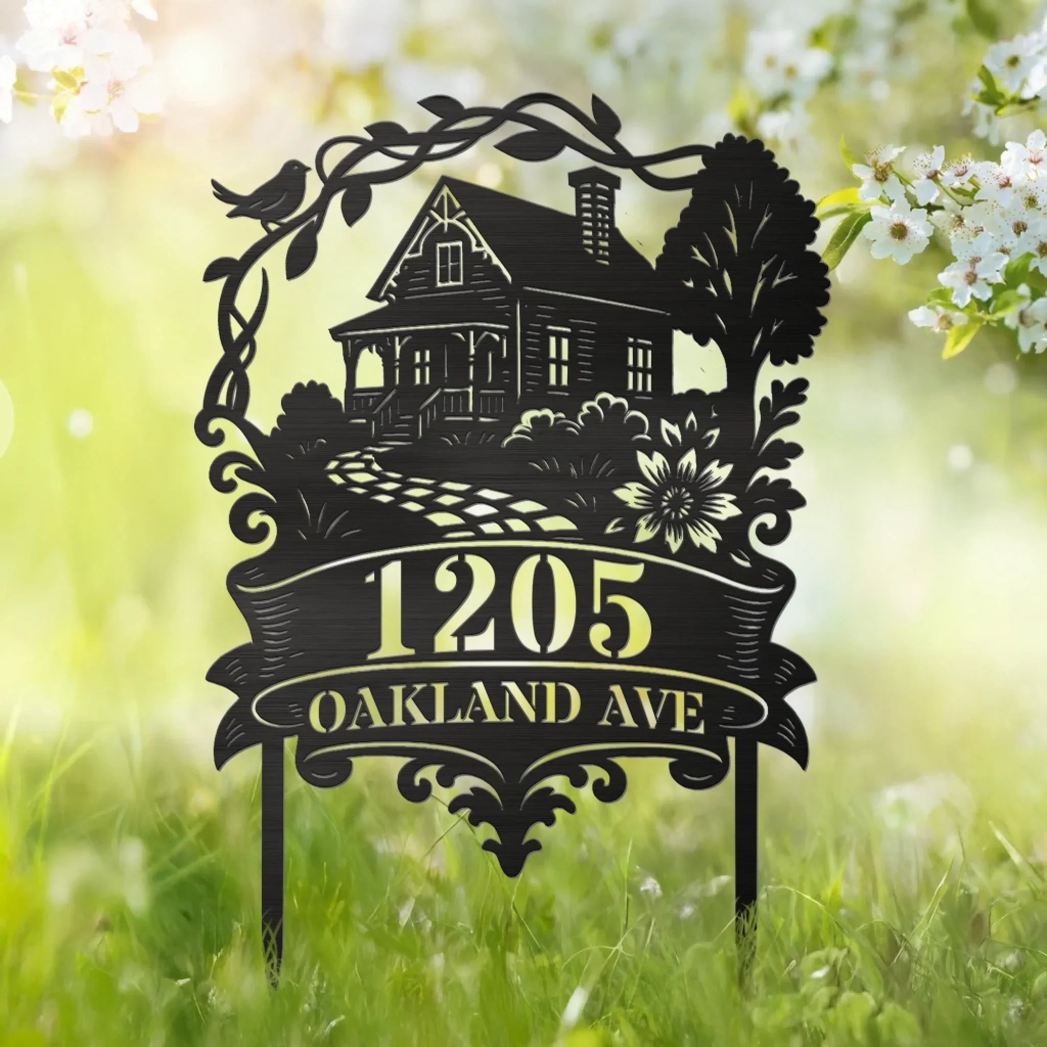 Custom Metal Garden Stake - Personalized Birthday Gifts For Mom, Dad, Kids - Where Love Lives Always