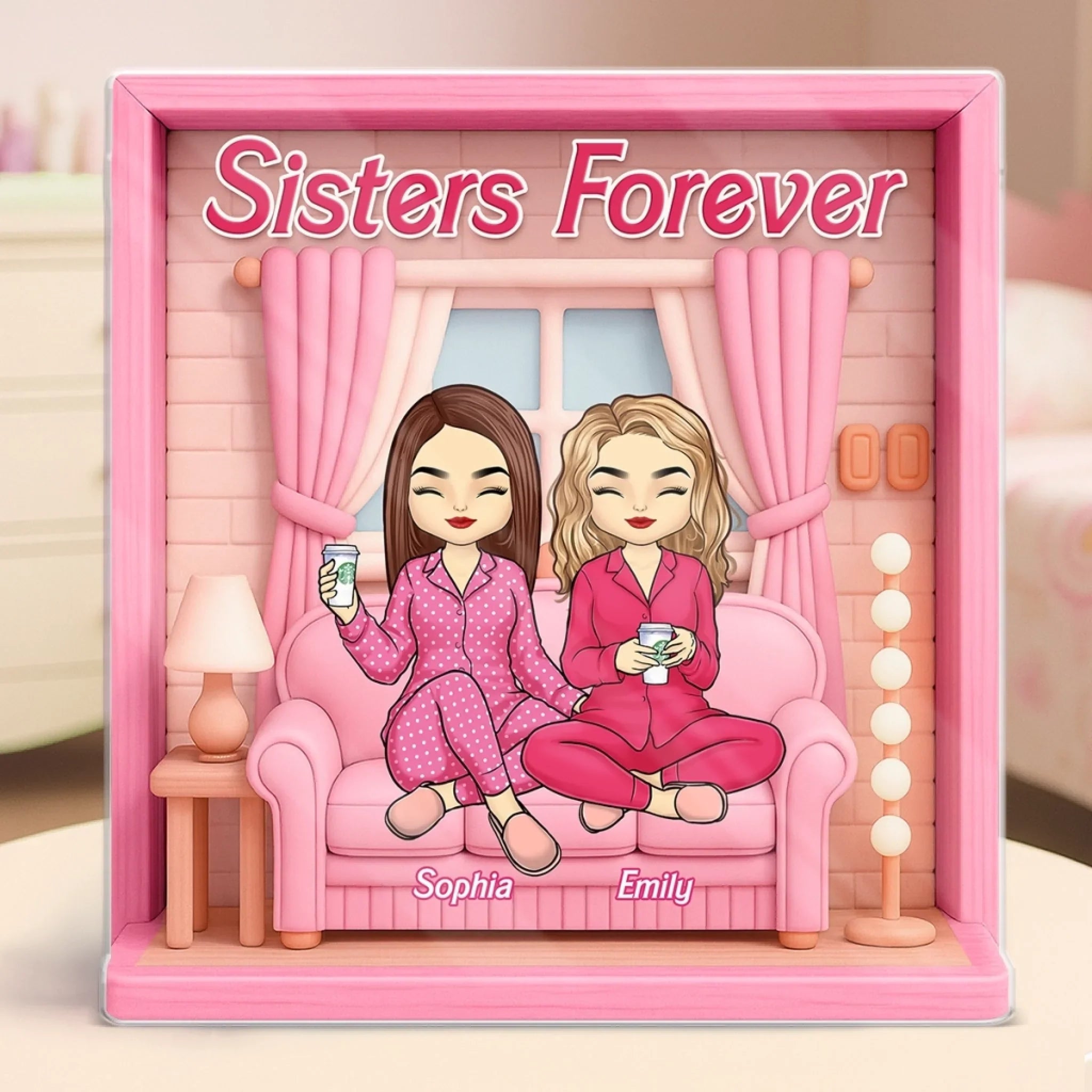 Custom Acrylic Plaque - Personalized Best Friend Birthday Gifts For Women, Besties, Sisters, BFF - Besties Forever In Style
