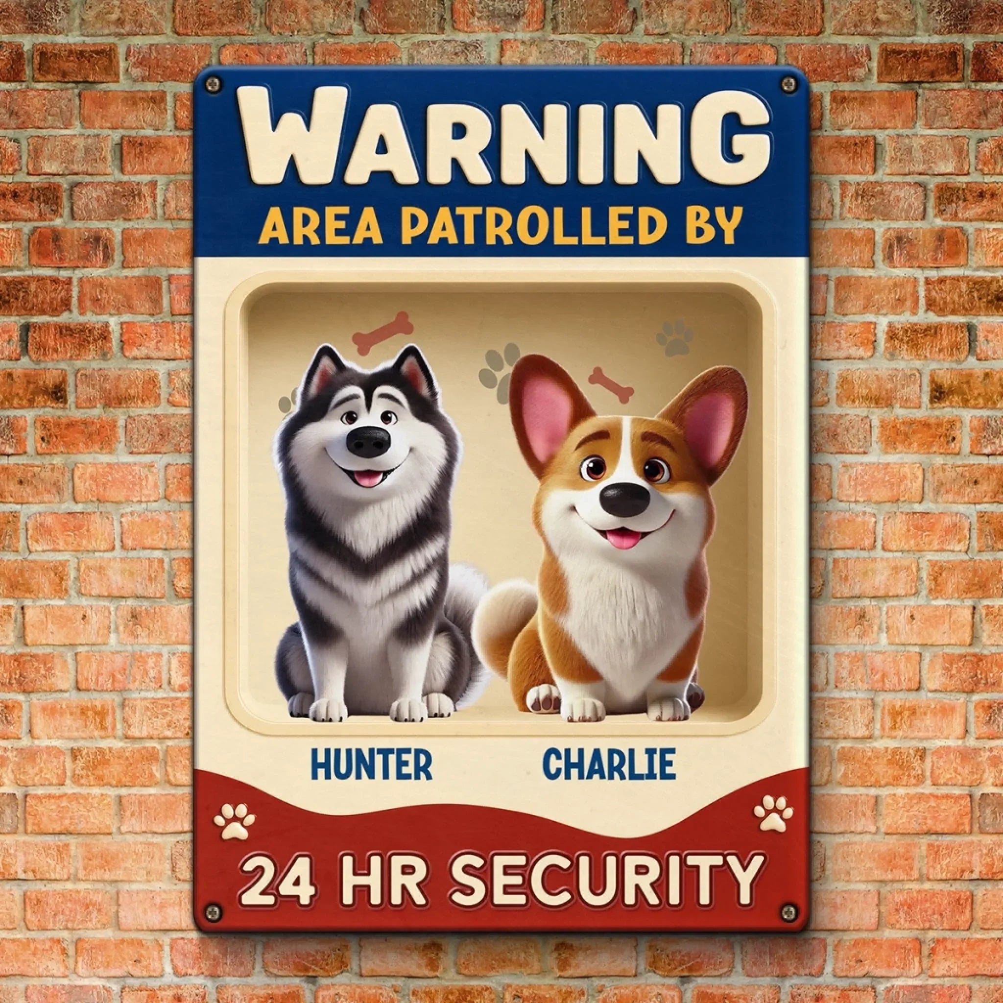 Custom Home Decor Metal Sign - Personalized  Birthday Gifts For Dog Lovers, Dog Dad And Mom - Enter At Your Own Risk