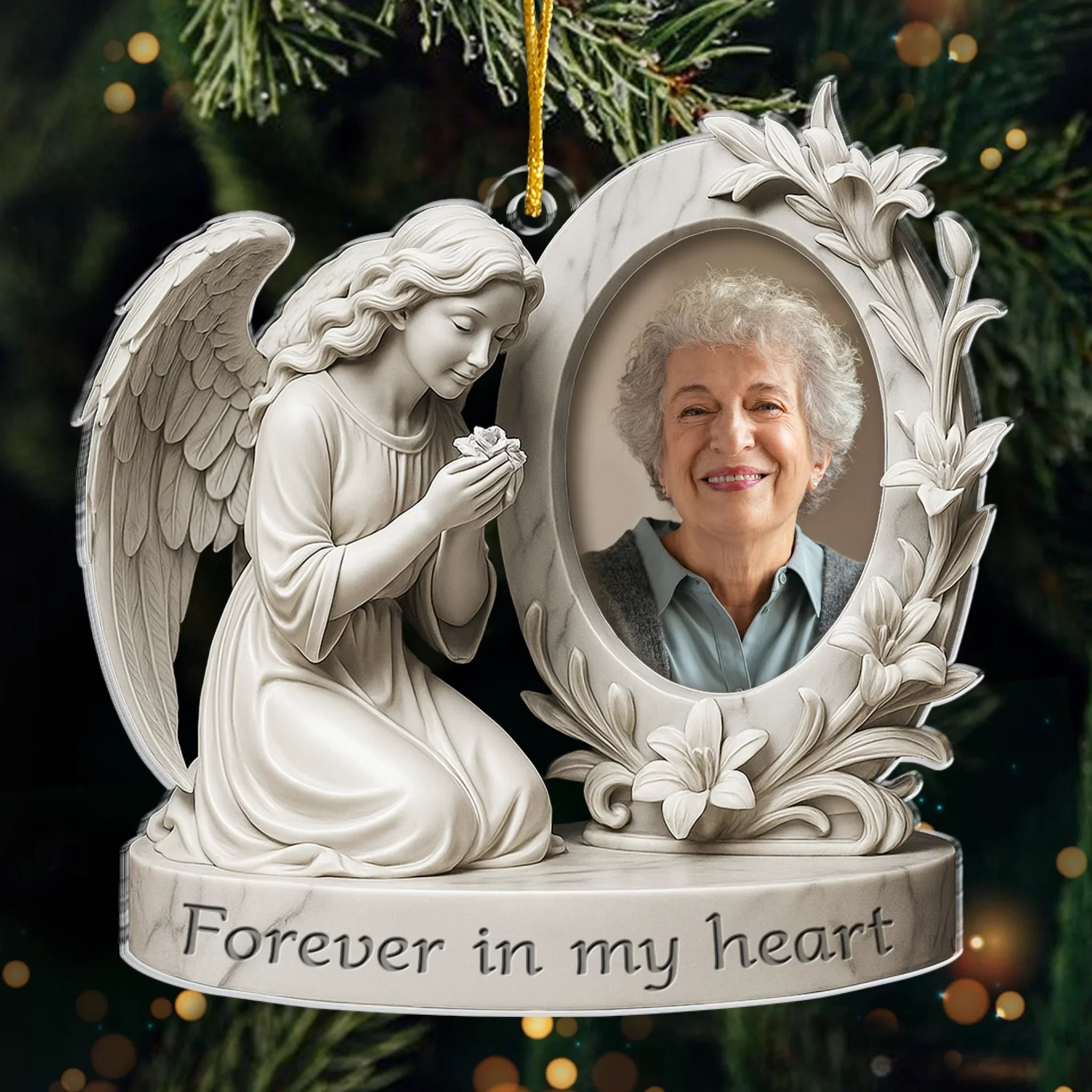 Custom Photo Acrylic Ornament - Personalized Memorial Sympathy Gifts For Loss Of Mom, Dad - A Beautiful Soul Remembered