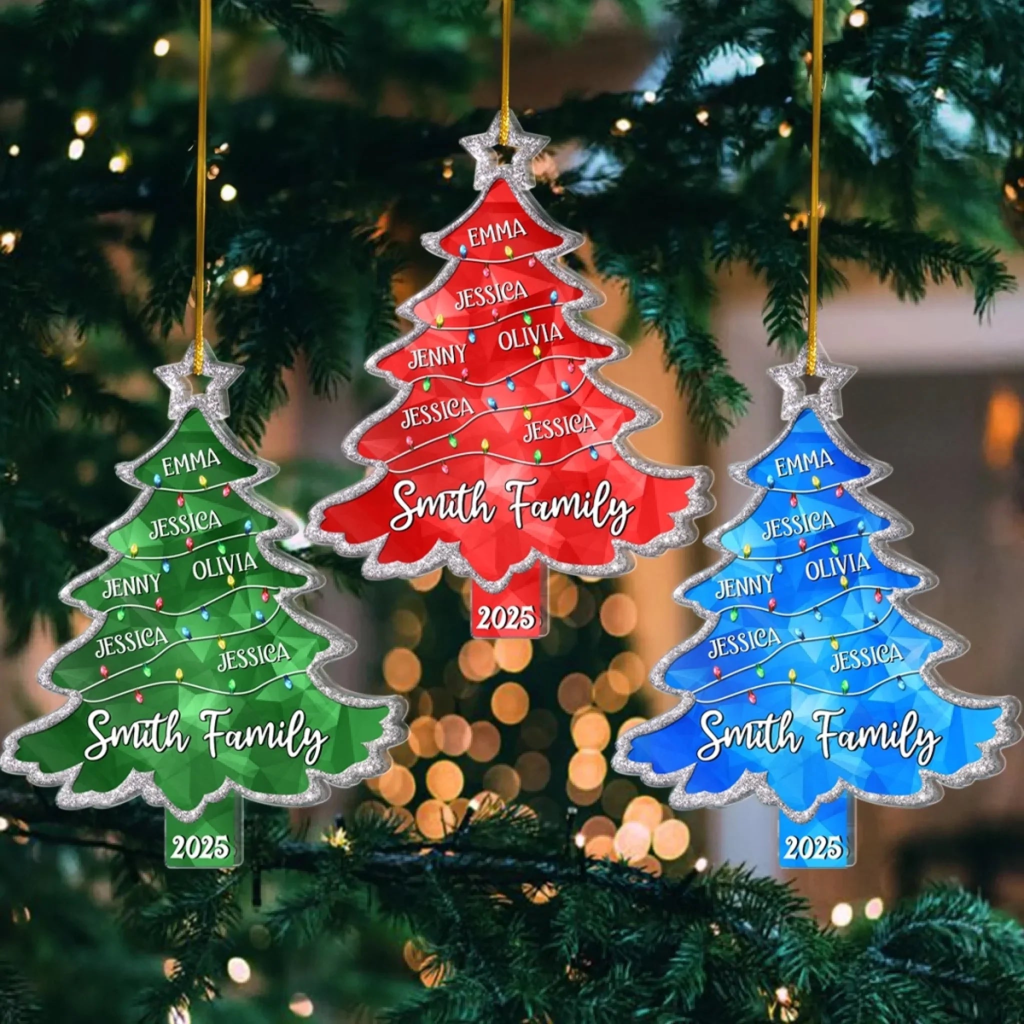 Custom Acrylic Ornament - Personalized Christmas Birthday Gifts For Mom, Dad, Kids - A Tree Full Of Memories