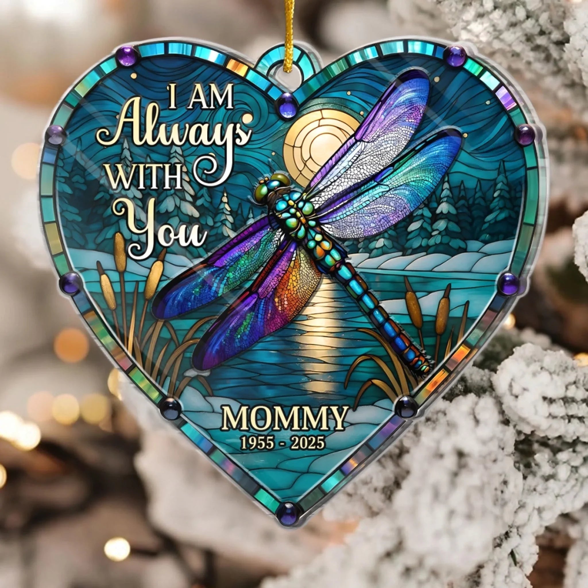 Custom Acrylic Ornament - Personalized Christmas Memorial Sympathy Gifts For Loss Of Mom, Dad - Guided By Your Spirit