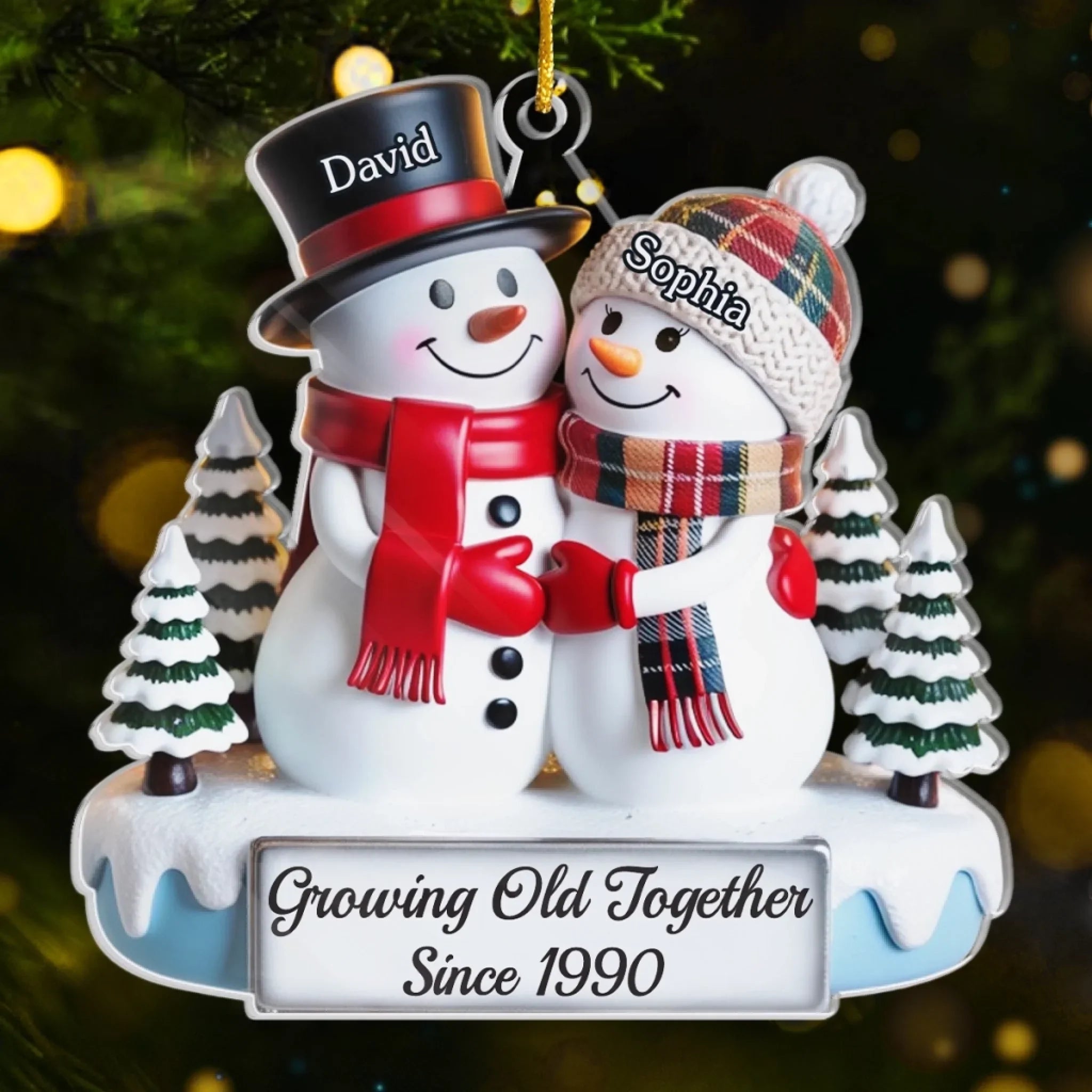 Custom Acrylic Ornament - Personalized Anniversary Christmas Wedding Gifts For Husband And Wife, Him And Her - Love’s Sweetest Tradition