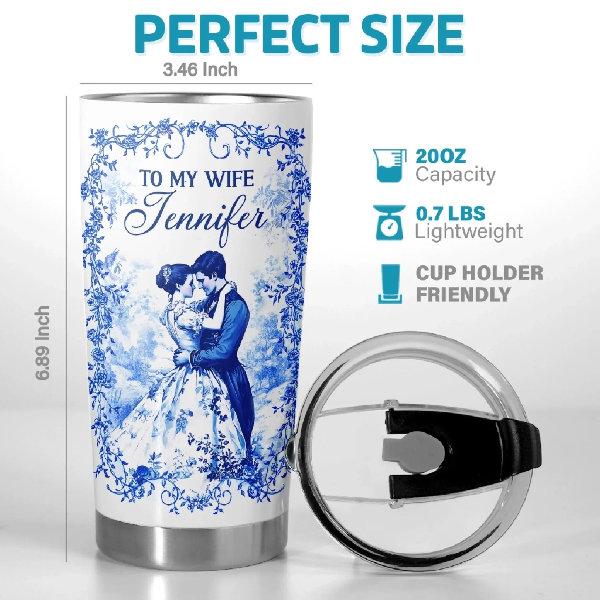 Custom Tumbler - Personalized Anniversary Wedding Gifts For Husband And Wife, Him And Her - To My One And Only