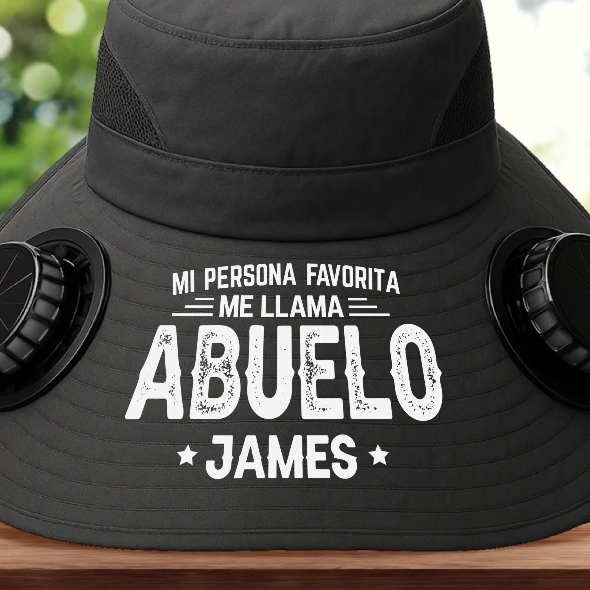 Sombrero Personalizado Con Ventiladores De Energa Solar - Regalos De Cumpleaos Personalizados Para Pap, Abuelo - Nada Supera Ser Llamado Abuelo