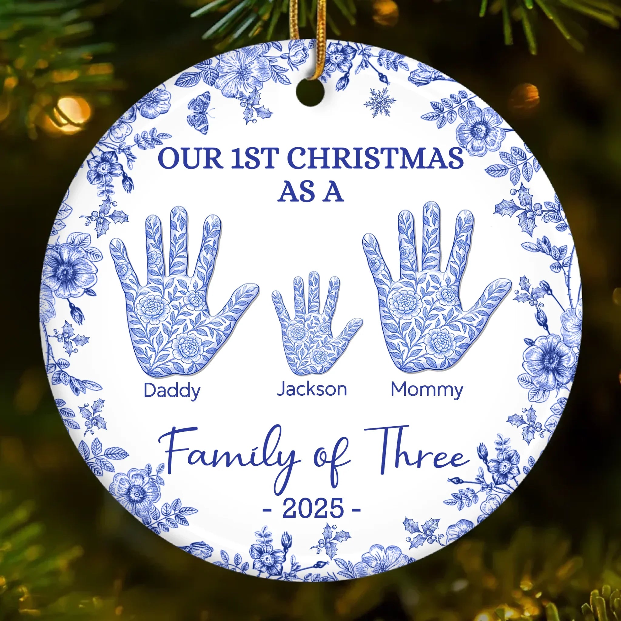 Custom Ceramic Ornament - Personalized Christmas Birthday Gifts For Mom, Dad, Kids - Where Love Lives