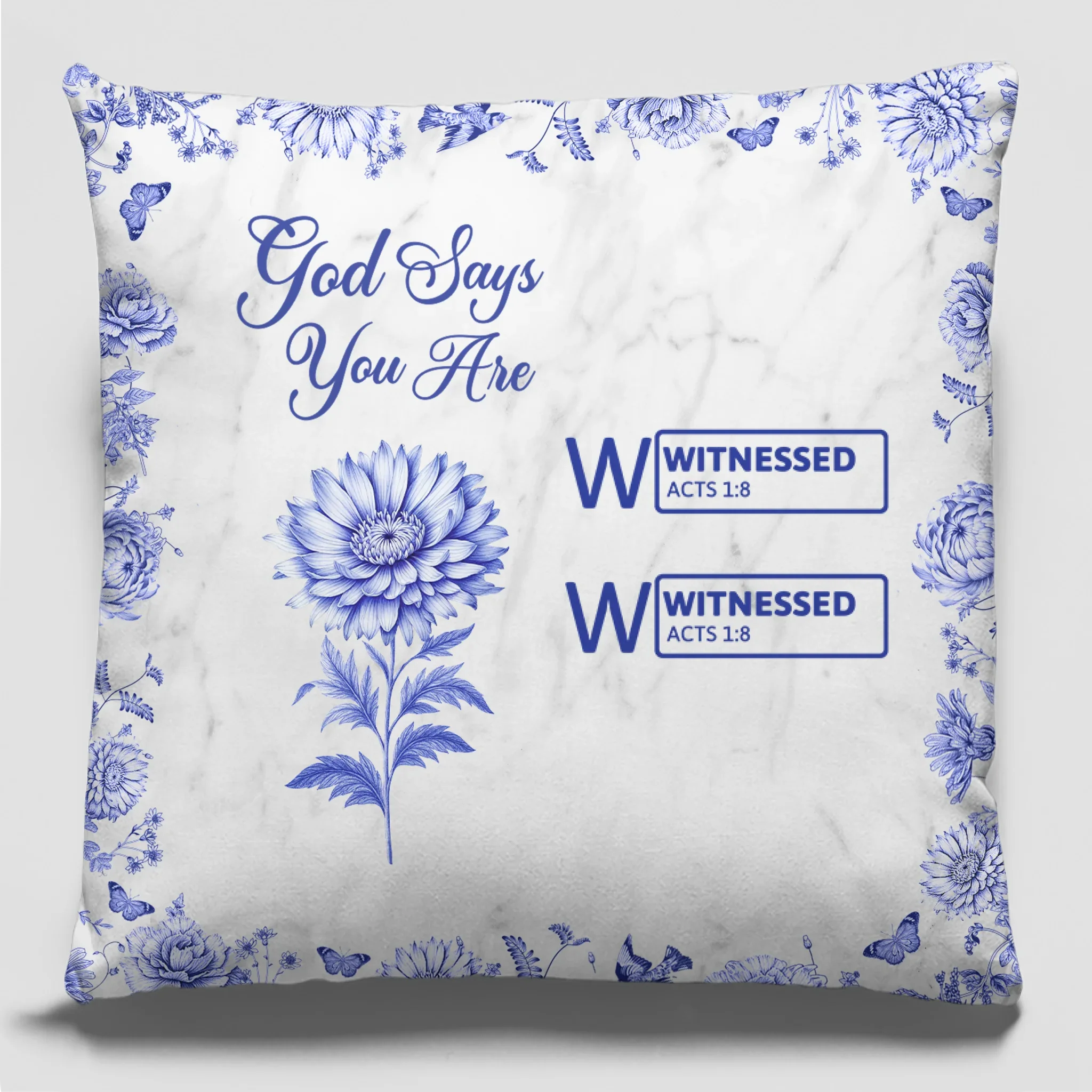 Custom Pillow - Personalized Best Friend Birthday Gifts For Women, Besties, Sisters, BFF - Blessed And Chosen