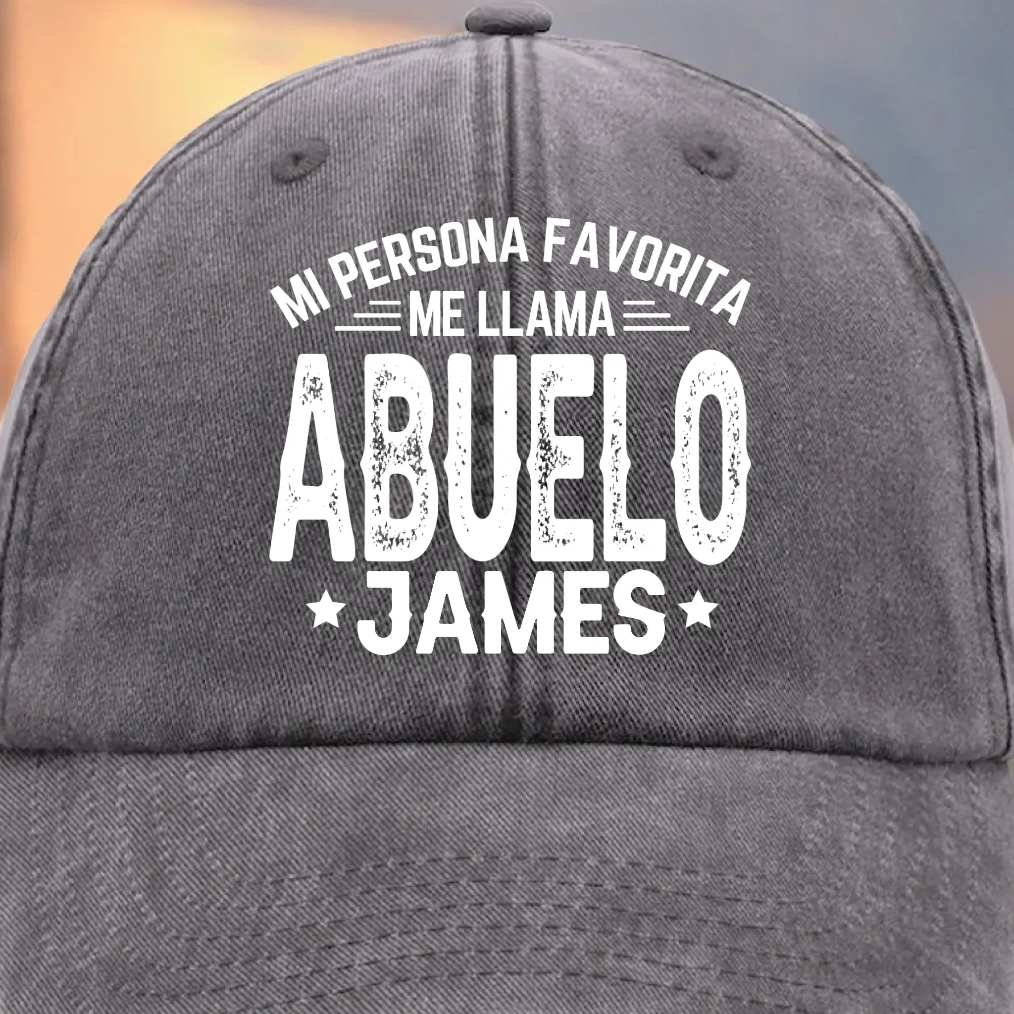 Gorra de Bisbol Personalizada de Mezclilla Vintage Lavada – Regalos de Cumpleaos Personalizados para Pap, Abuelo – La Paternidad Me Queda Bien