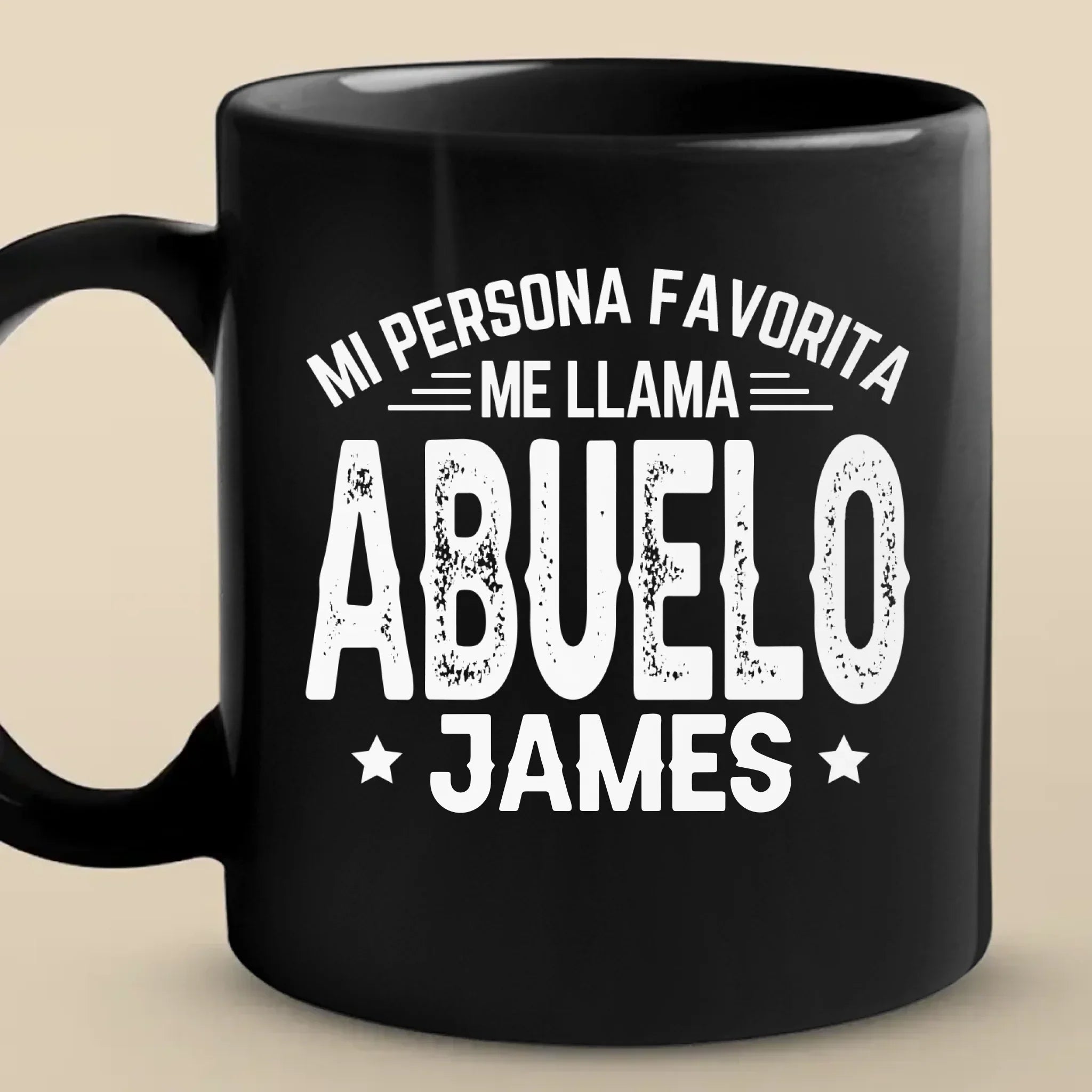 Taza Negra Personalizada - Regalos De Cumpleaos Personalizados Para Pap, Abuelo - Mis Personas Favoritas Me Llaman Abuelo