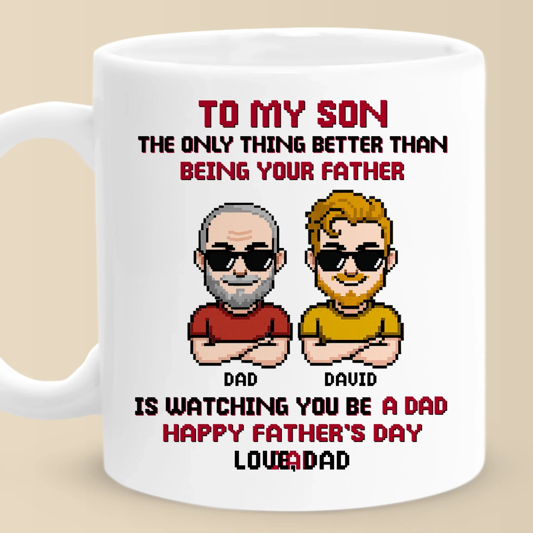 Father Son Team Forever - Family Personalized Custom Mug - Father's Day, Gift For Son