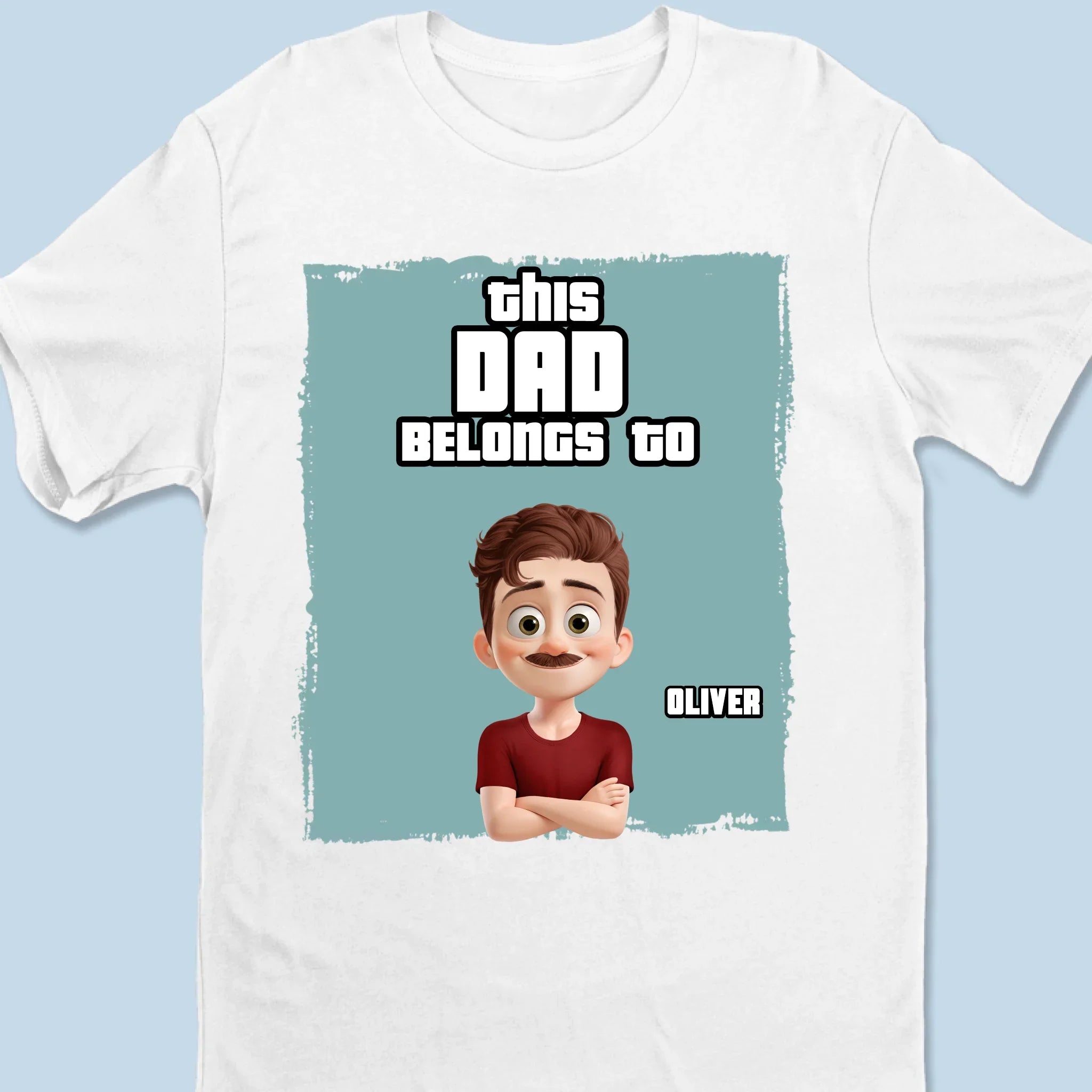 This Dad Belongs To - Family Personalized Custom Unisex T-shirt, Premium T-shirt, Hoodie - Father's Day, Gift For Dad, Grandpa
