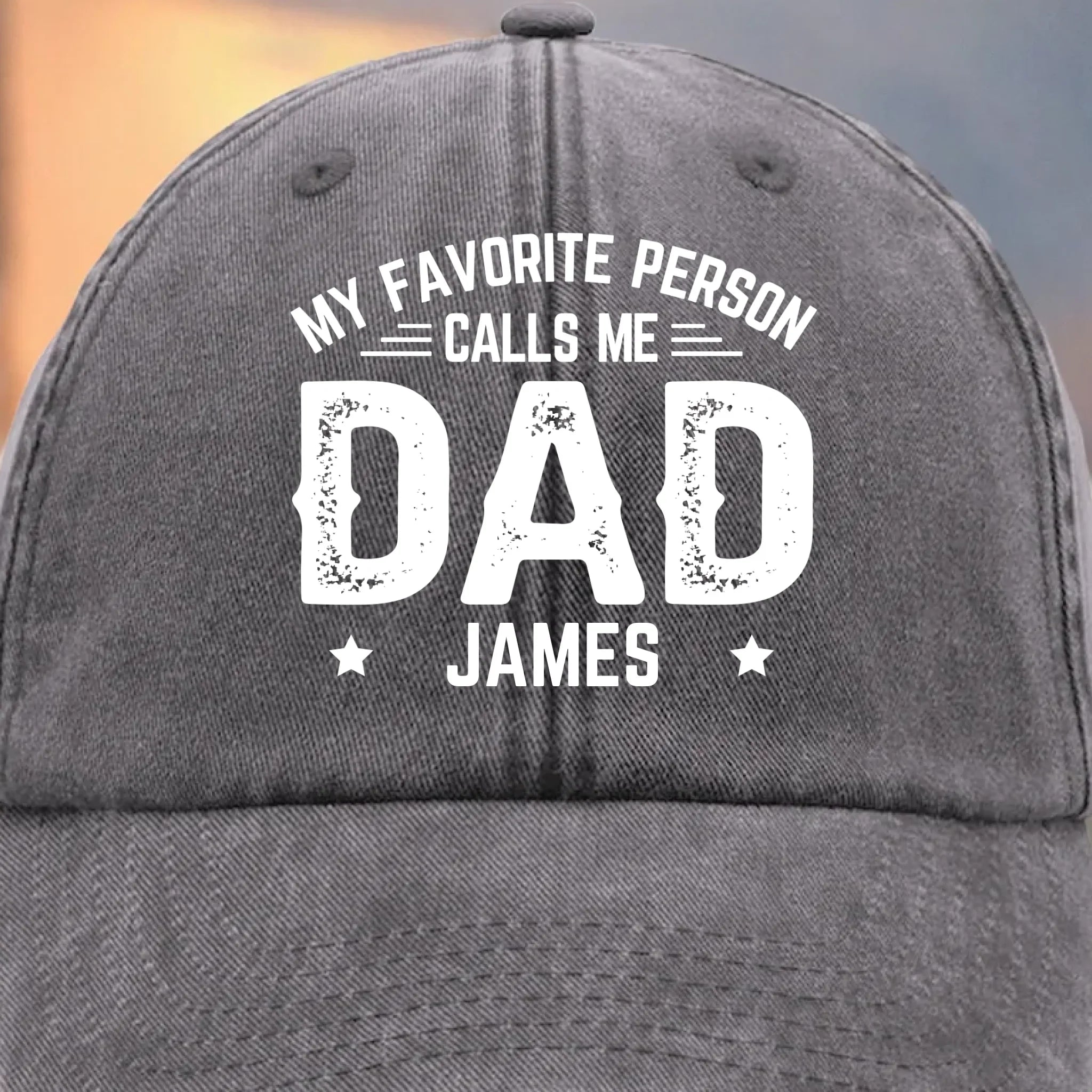 Papa Life, Best Life - Family Personalized Custom Vintage Washed Denim Baseball Cap - Father's Day, Gift For Dad, Grandpa