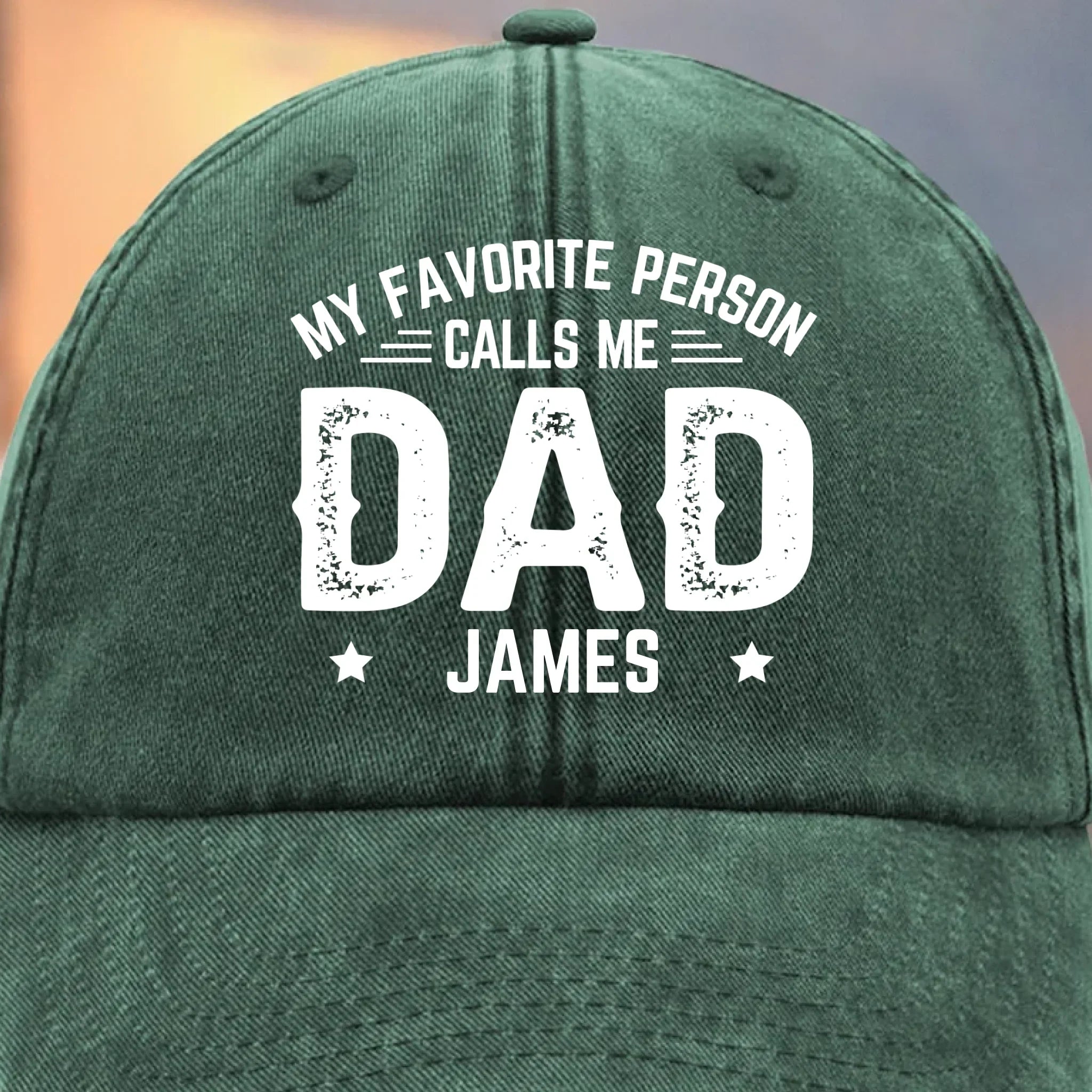 Papa Life, Best Life - Family Personalized Custom Vintage Washed Denim Baseball Cap - Father's Day, Gift For Dad, Grandpa