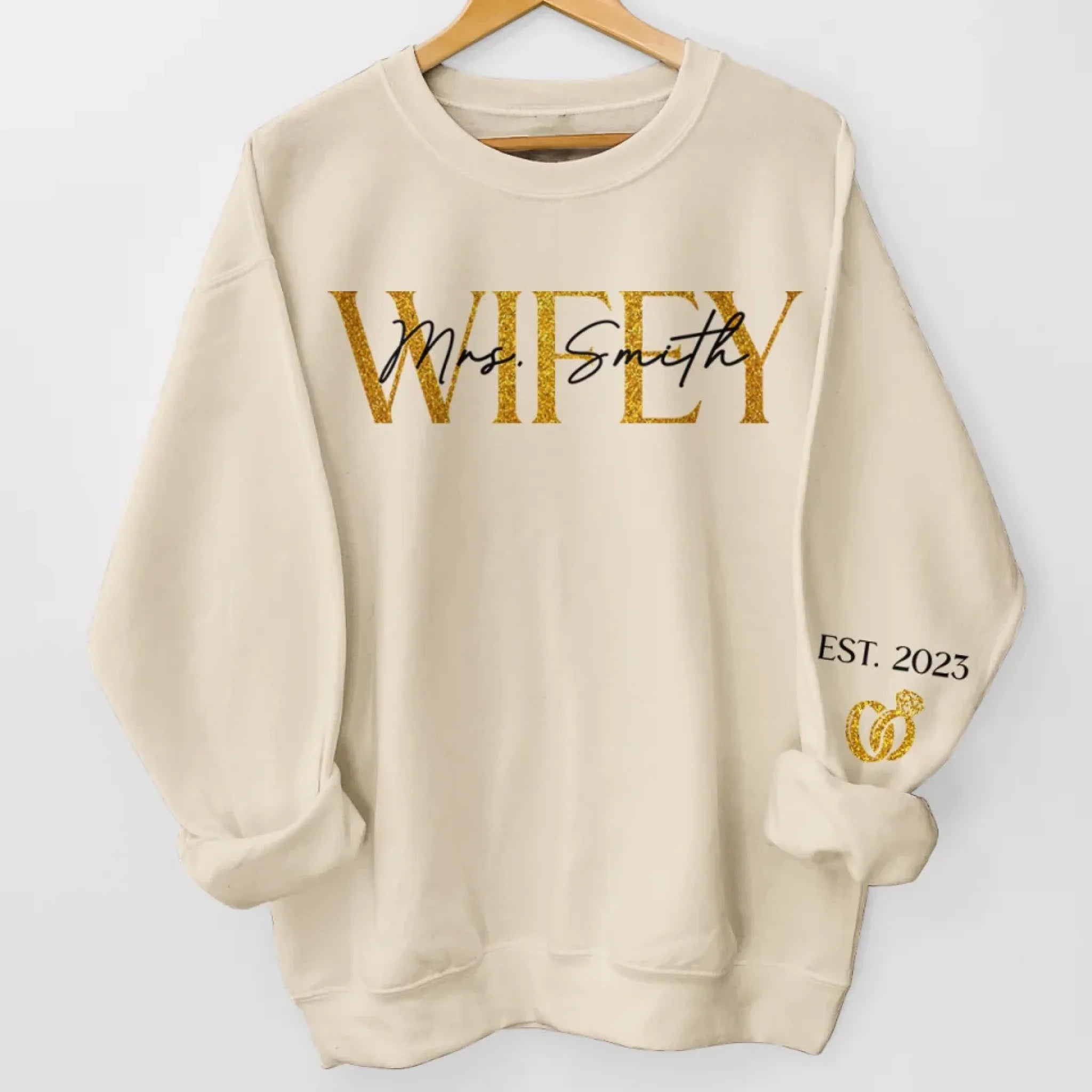 Custom Unisex Sweatshirt, Hoodie With Design On Sleeve - Personalized Gifts For Husband And Wife, Him And Her - You Complete Me