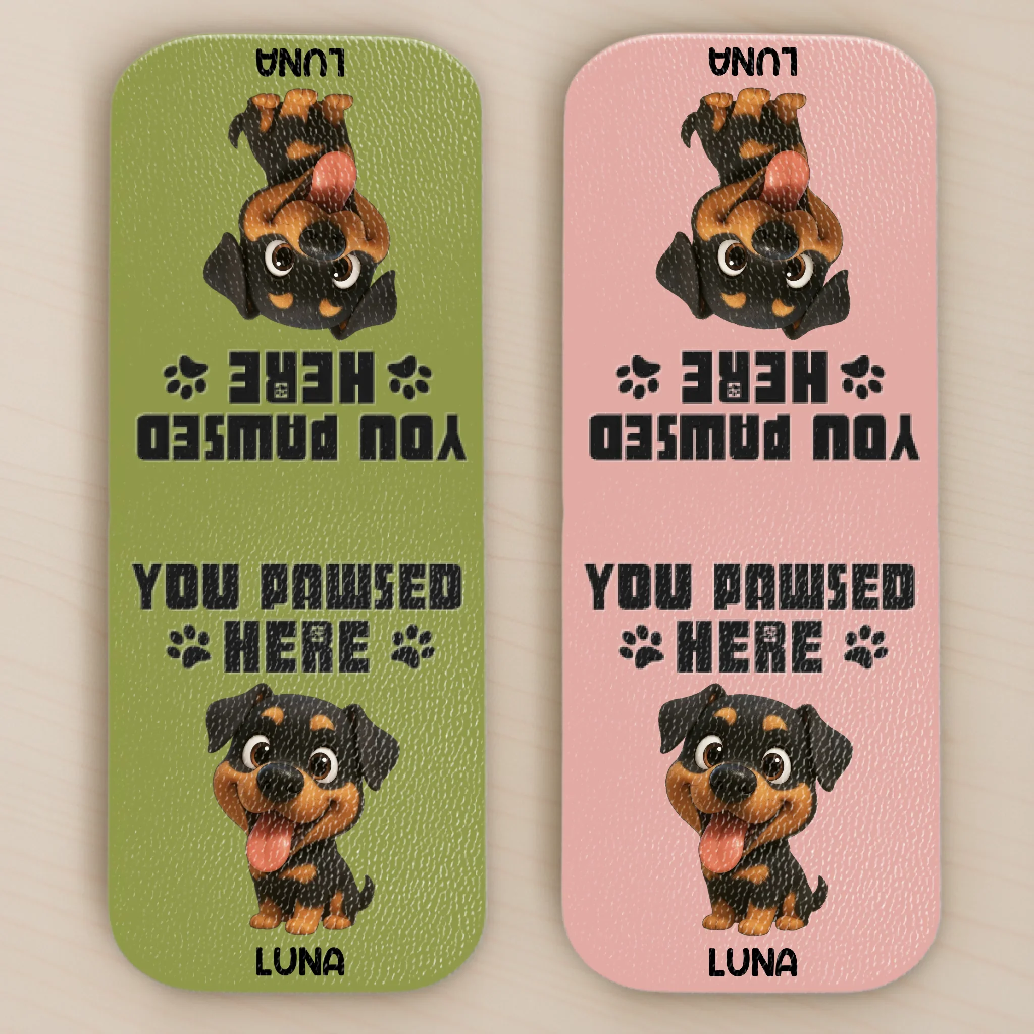 Custom Leather Magnetic Bookmark - Personalized  Bookish Gifts For Book Lovers, Bookworms, Dog Cat Lovers, Dog Dad And Mom, Cat Owners - Reading Is Better With Paws