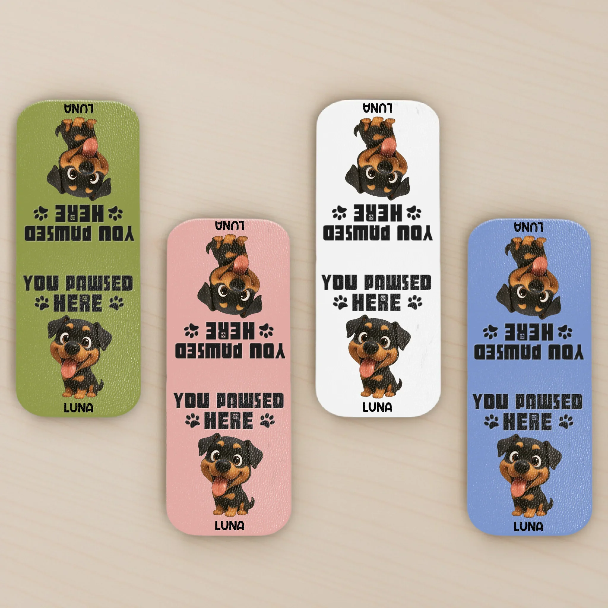 Custom Leather Magnetic Bookmark - Personalized  Bookish Gifts For Book Lovers, Bookworms, Dog Cat Lovers, Dog Dad And Mom, Cat Owners - Reading Is Better With Paws