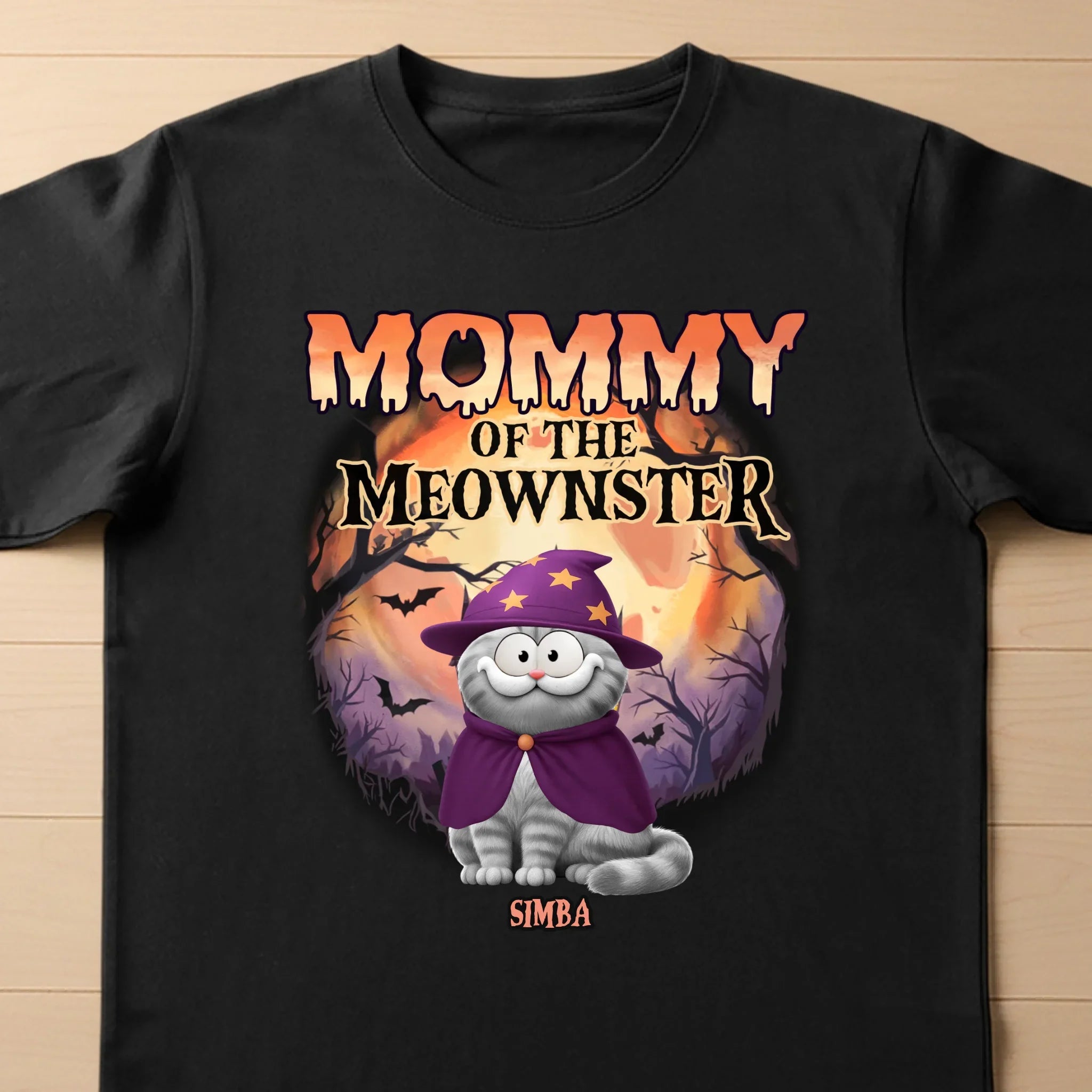 Custom Unisex Long Sleeve T-Shirt - Personalized Halloween Birthday Gifts For Cat Lovers, Cat Mom And Dad - The Purrfect Nightmare