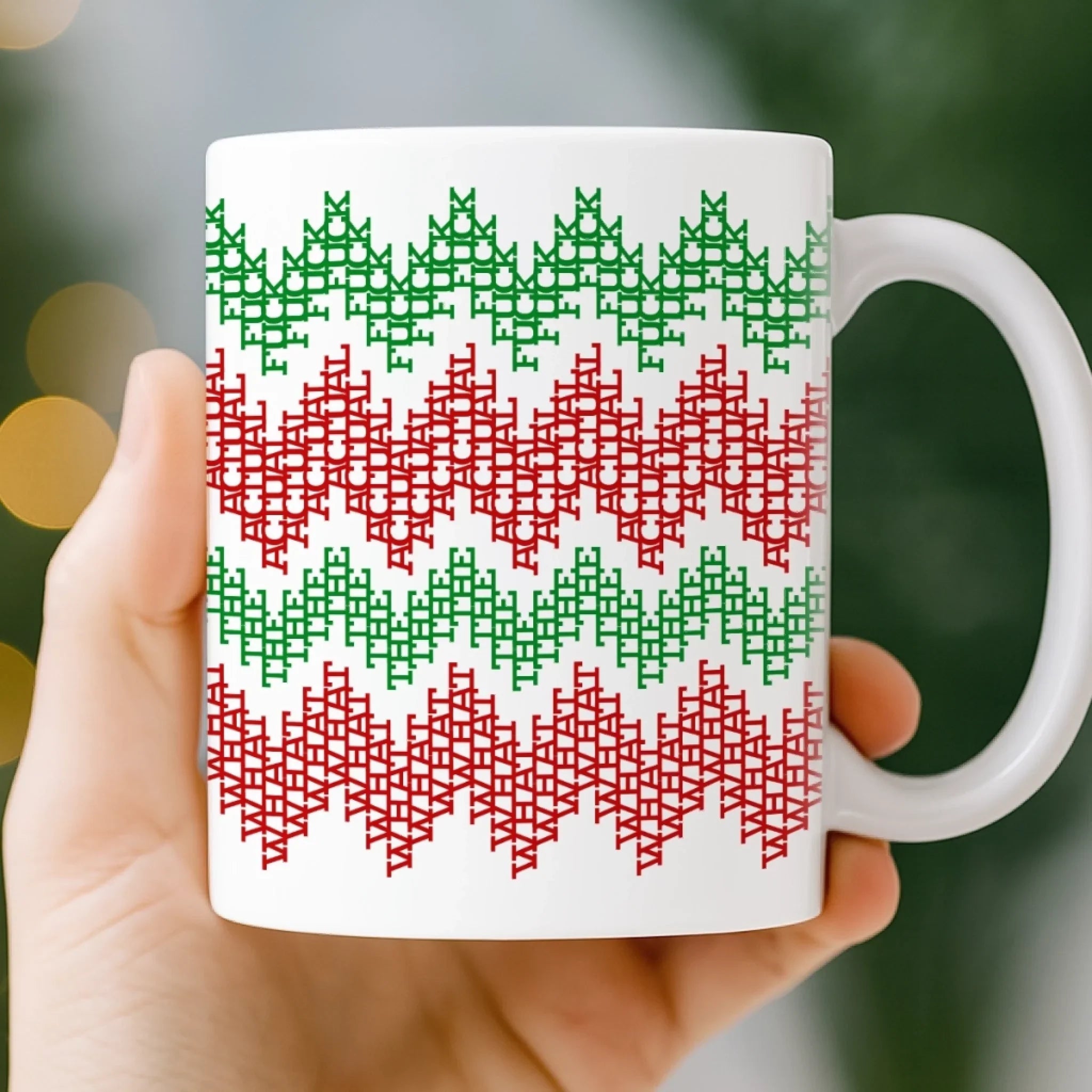 Custom Hidden Message Mug - Christmas Funny Gifts For Best Friends, Family, Coworker, Work Bestie - Fa La La La Leave Me Alone