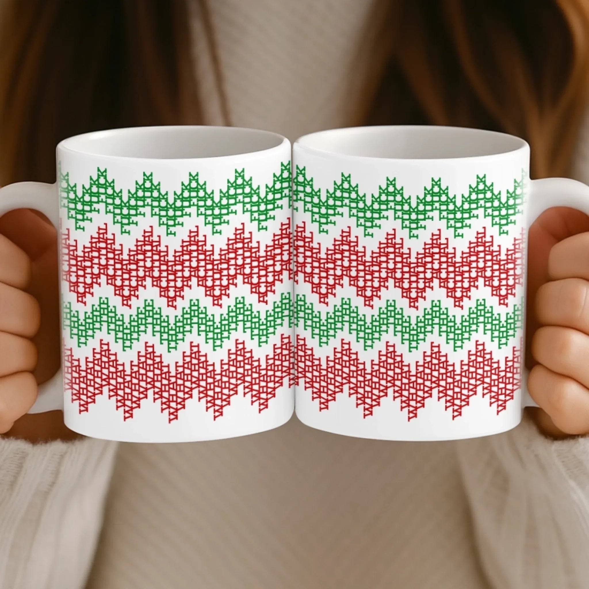 Custom Hidden Message Mug - Christmas Funny Gifts For Best Friends, Family, Coworker, Work Bestie - Fa La La La Leave Me Alone