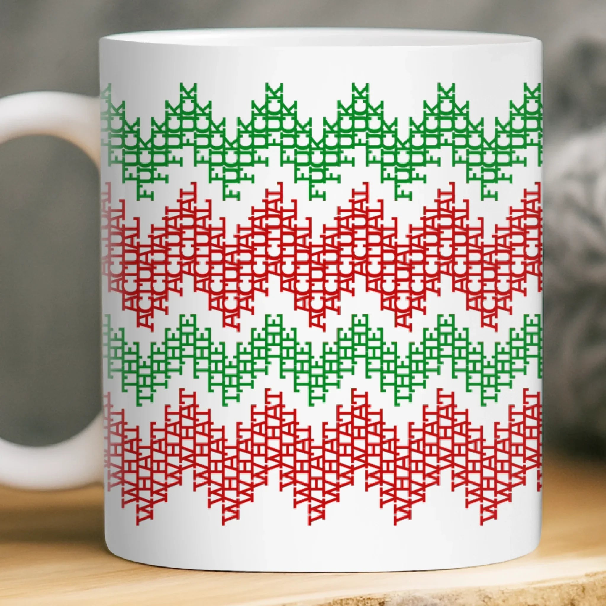 Custom Hidden Message Mug - Christmas Funny Gifts For Best Friends, Family, Coworker, Work Bestie - Fa La La La Leave Me Alone
