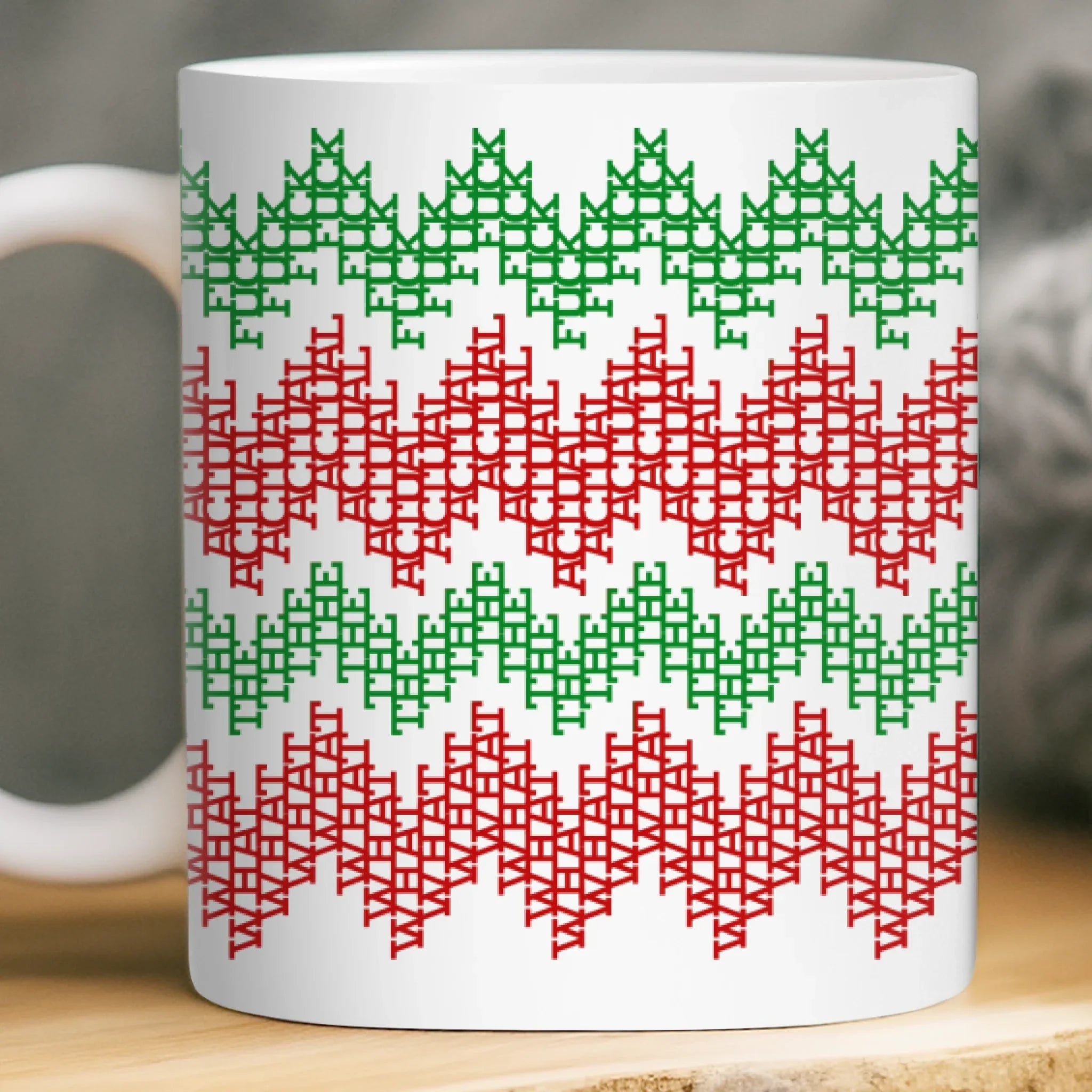 Custom Hidden Message Mug - Christmas Funny Gifts For Best Friends, Family, Coworker, Work Bestie - Fa La La La Leave Me Alone